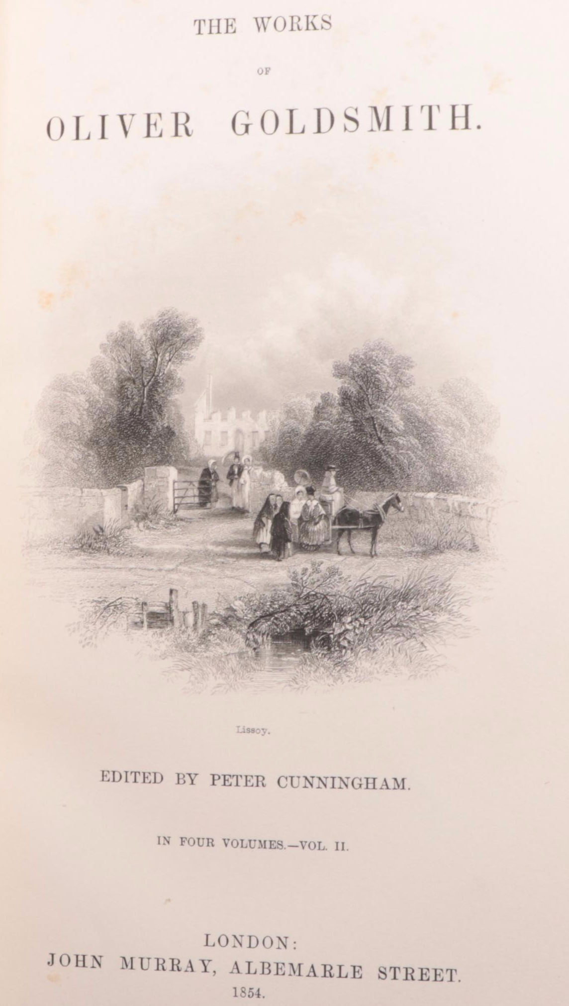 "The Works of Oliver Goldsmith" Complete Four-Volume Set, 1854