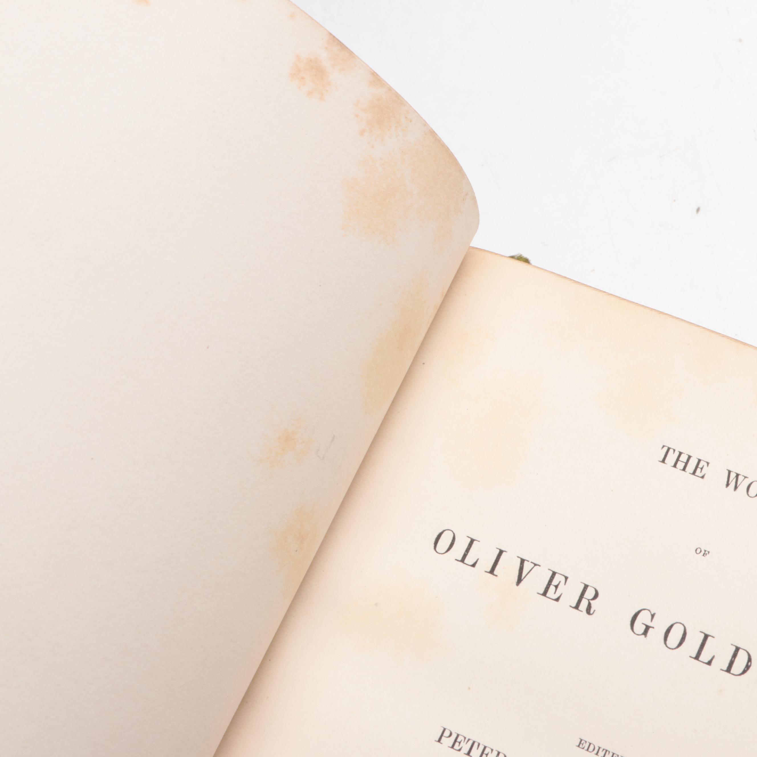 "The Works of Oliver Goldsmith" Complete Four-Volume Set, 1854