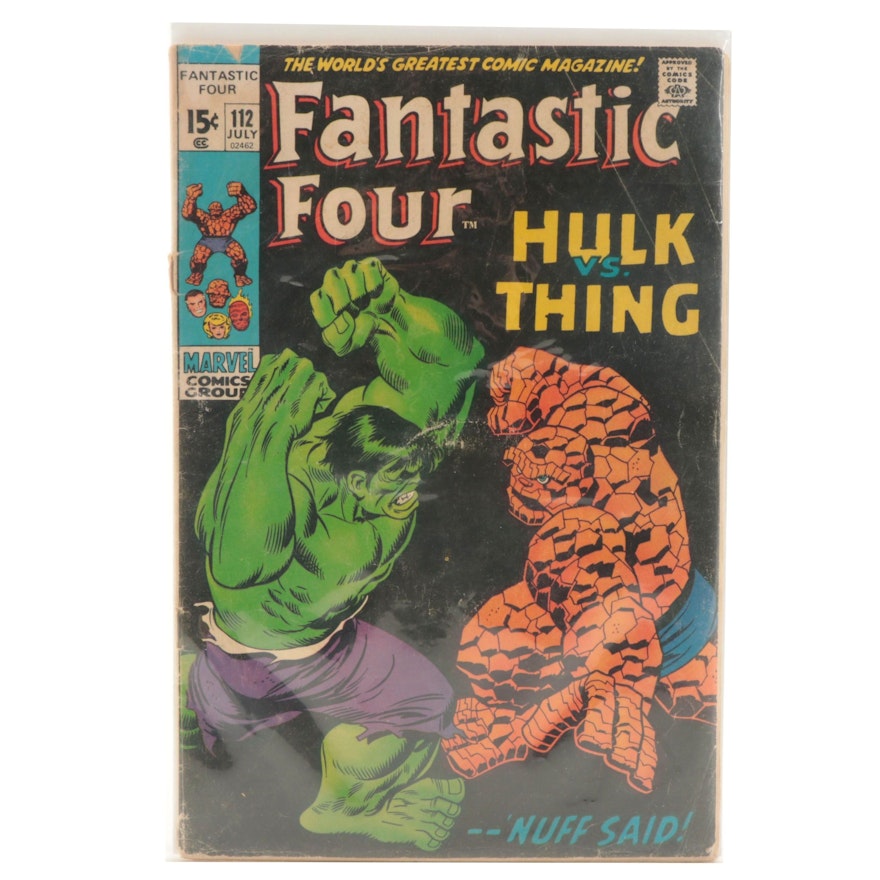 Marvel Bronze Age Fantastic Four #112 2nd Hulk vs. Thing Appearance Comic Book