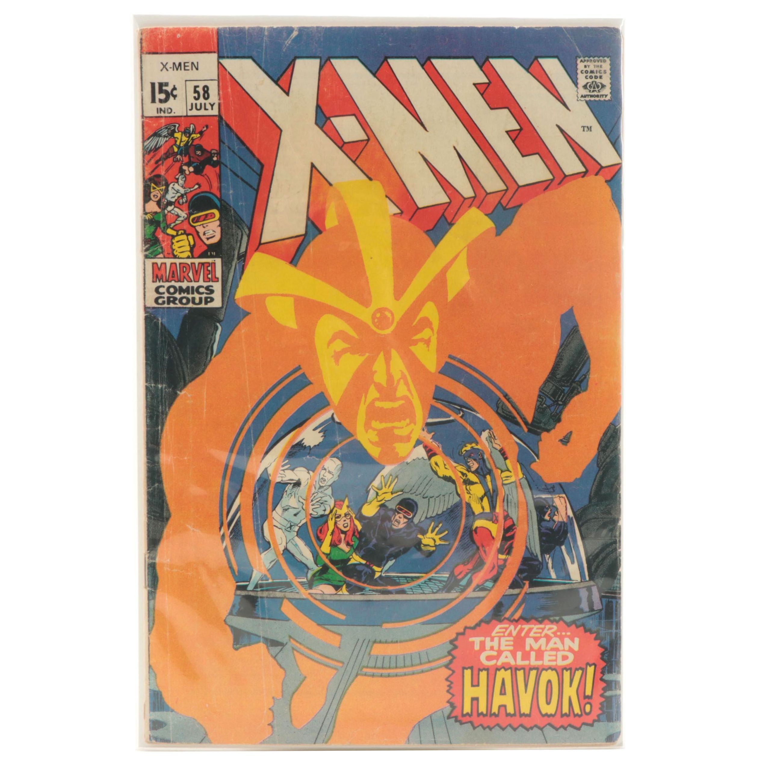 Marvel Silver Age X-Men #58 First Appearance of Havok Comic Book, 1969