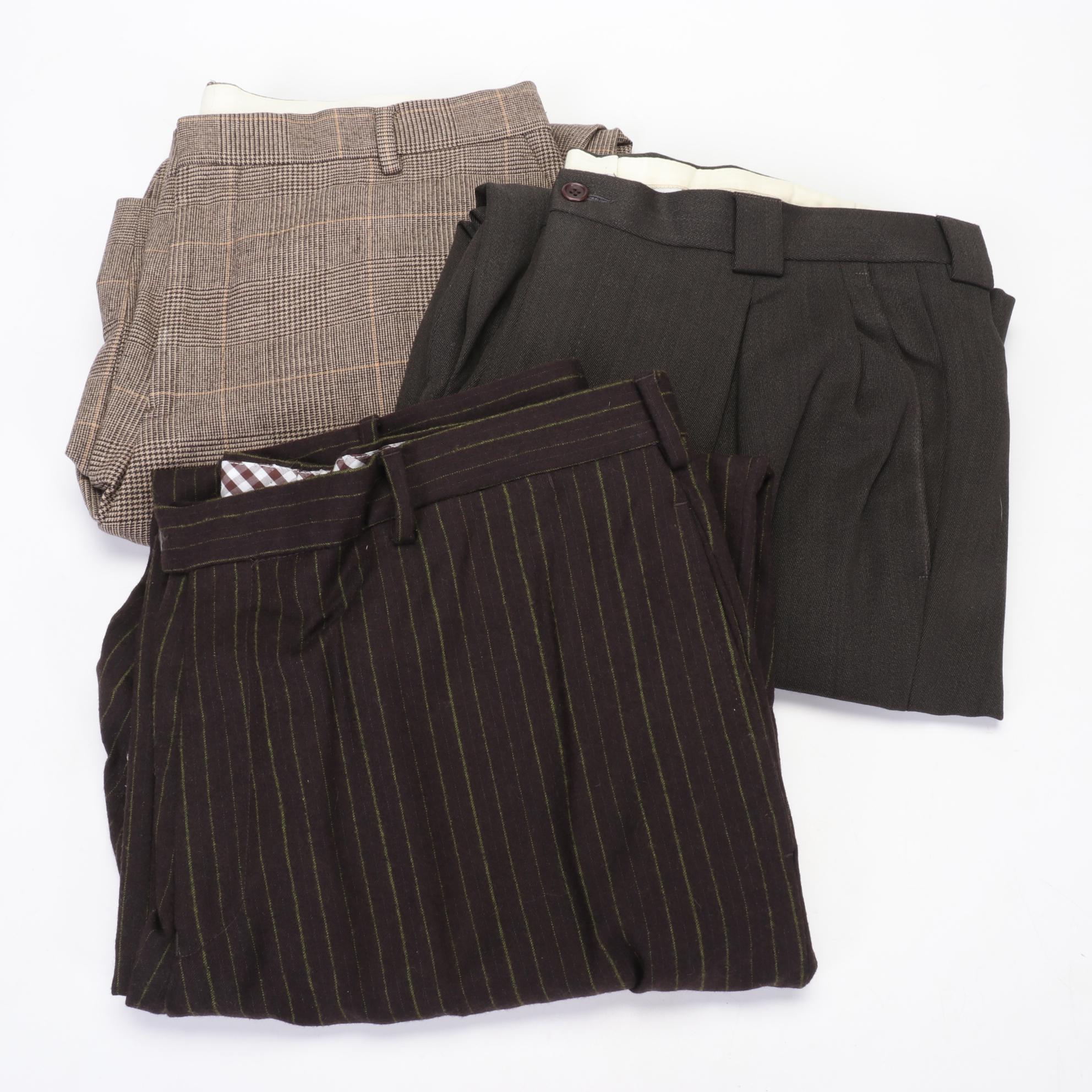 Men's Giorgio Armani, Michael Kors, and ETRO Wool Dress Pants