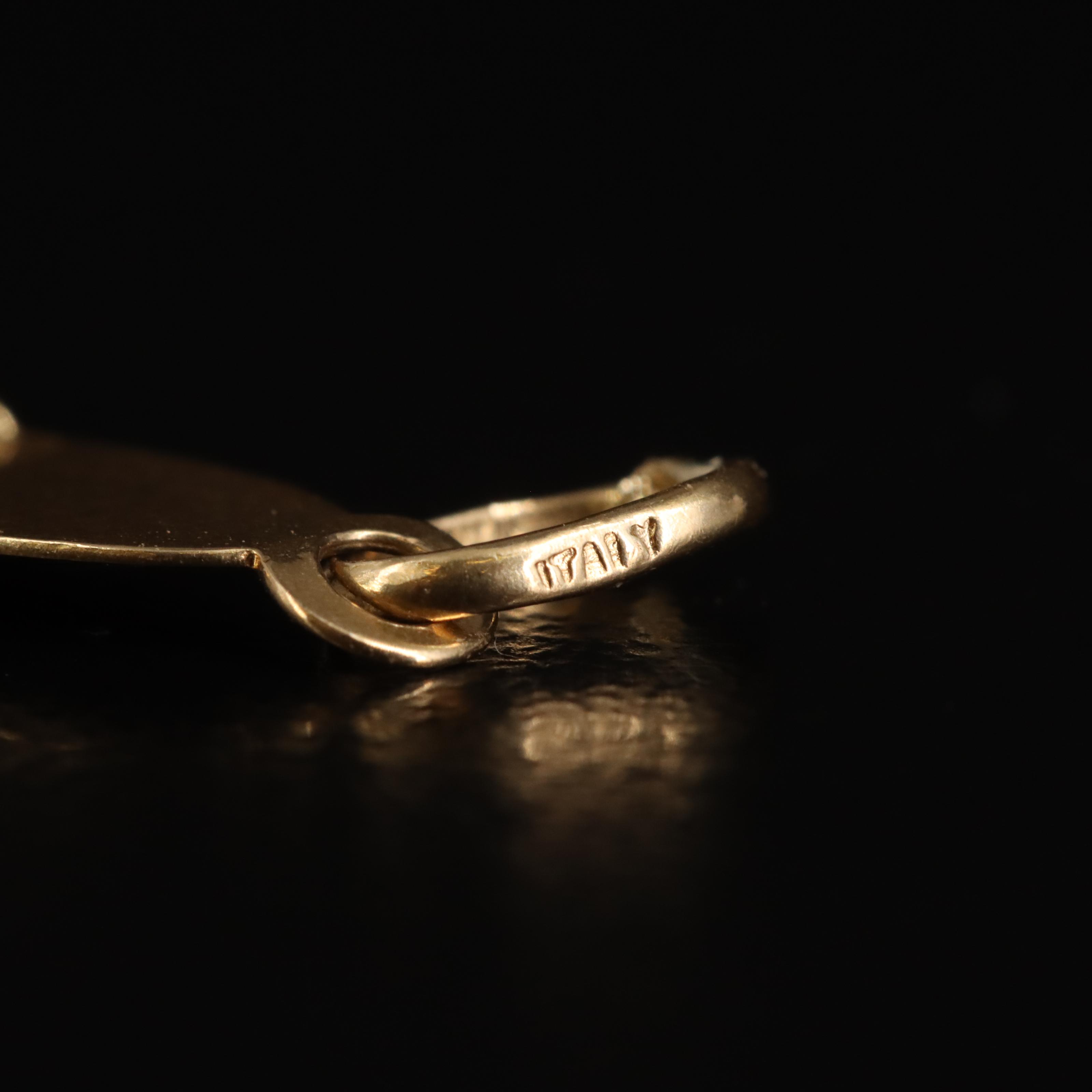 Italian 18K Slipper Pendant