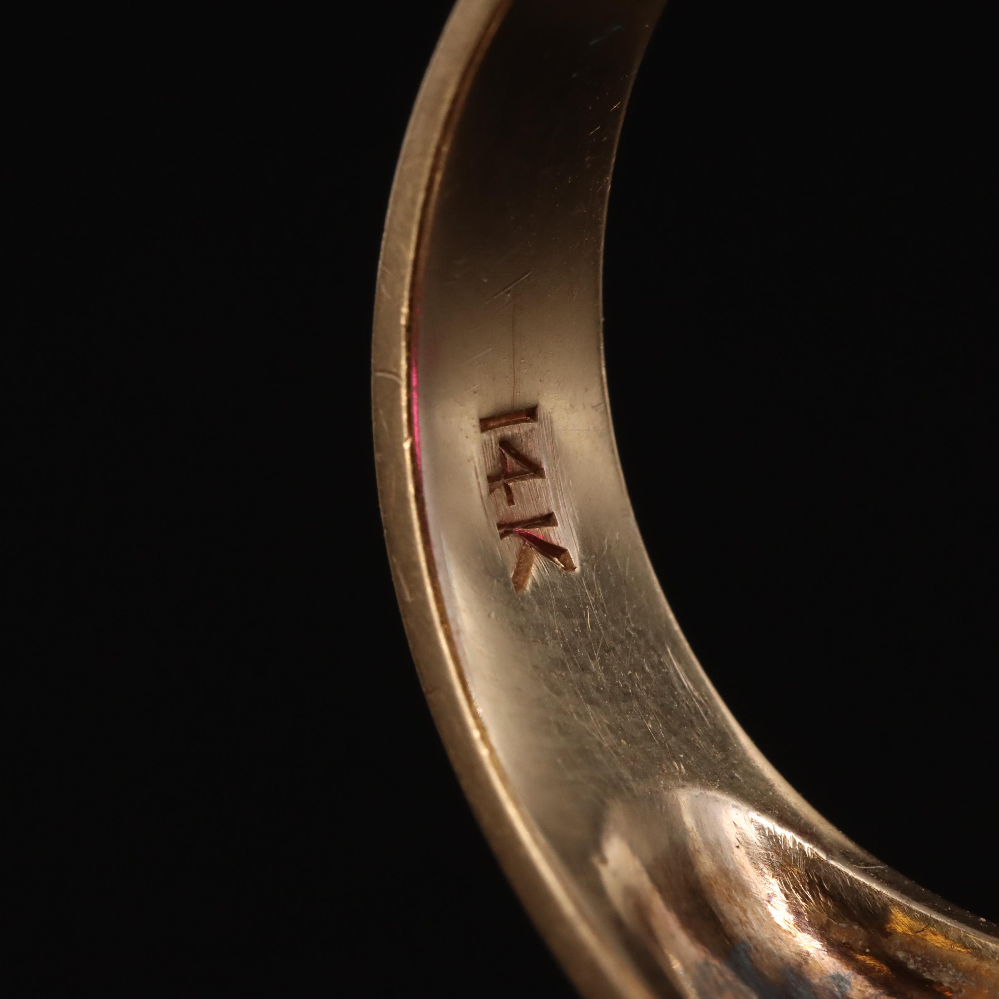 14K Diamond and Ruby Double Eagle Masonic Scottish Rite Ring