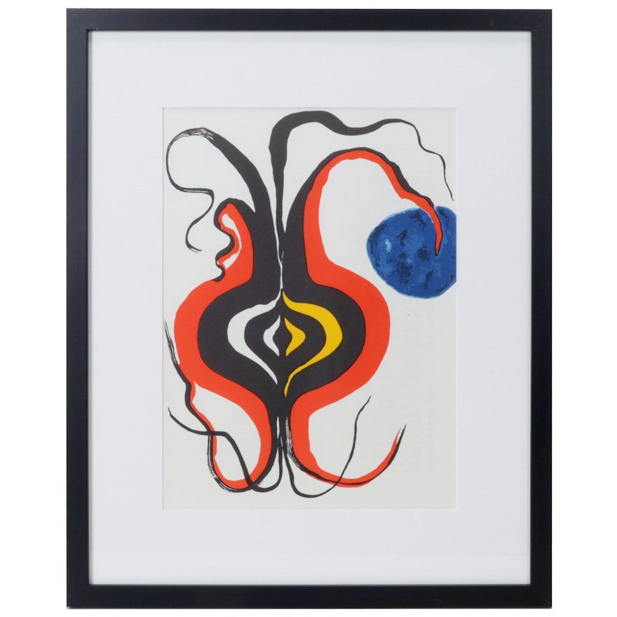 Alexander Calder Color Lithograph for "Derrière le Miroir," 1966