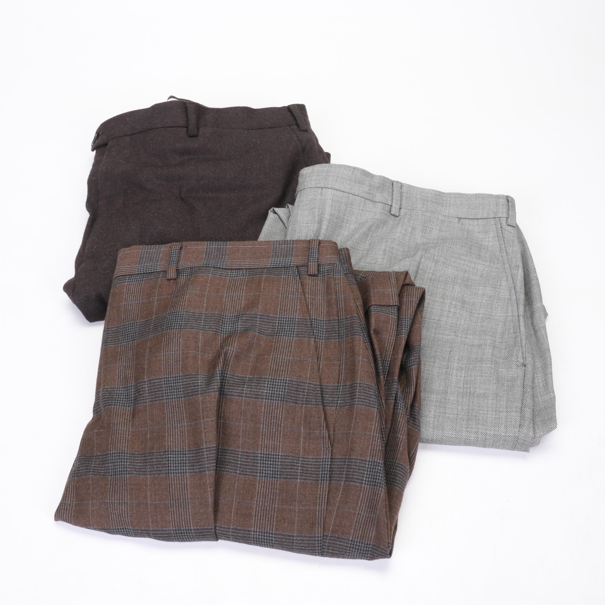 Men's Pal Zileri Abito Privato Italian Wool Tailored Dress Pants