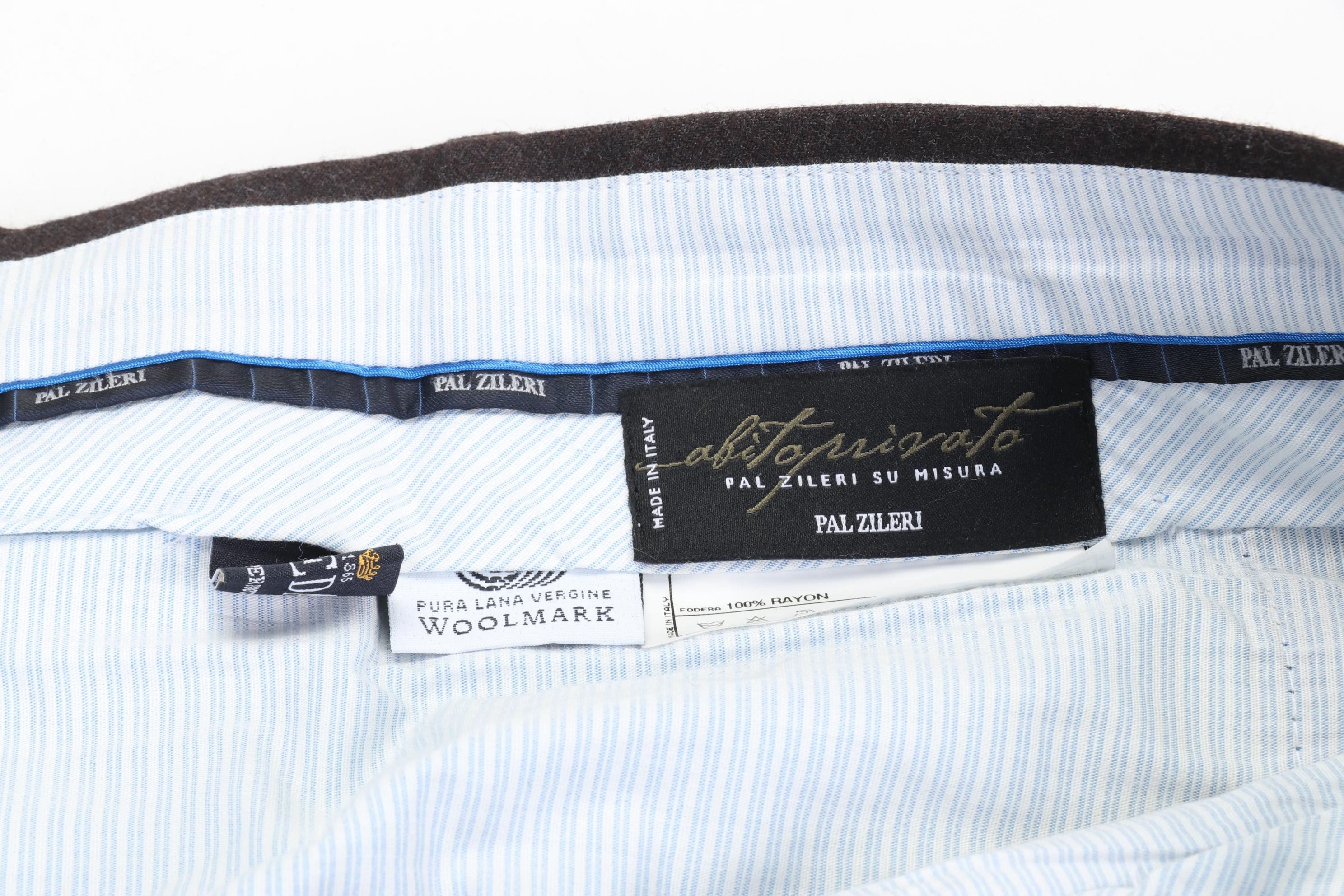 Men's Pal Zileri Abito Privato Italian Wool Tailored Dress Pants