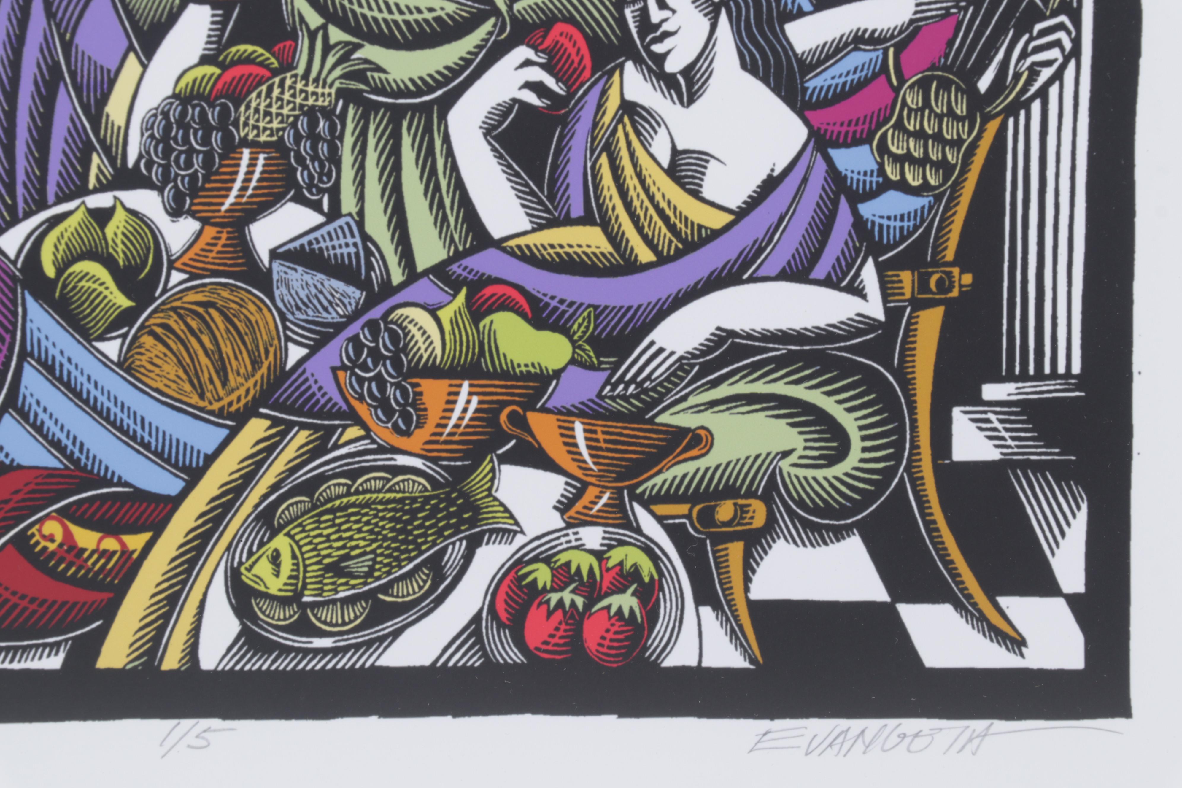 Evangelia Philippidis Giclées "Ancient Evenings" and "Celestial Lovers"