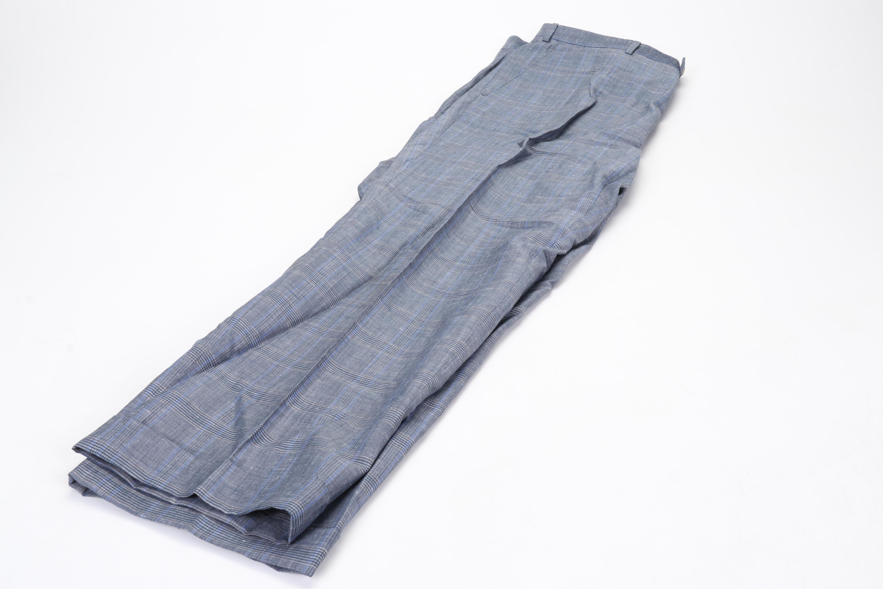 Men's Pal Zileri Abito Privato Trousers in Loro Piana Wool and Linen