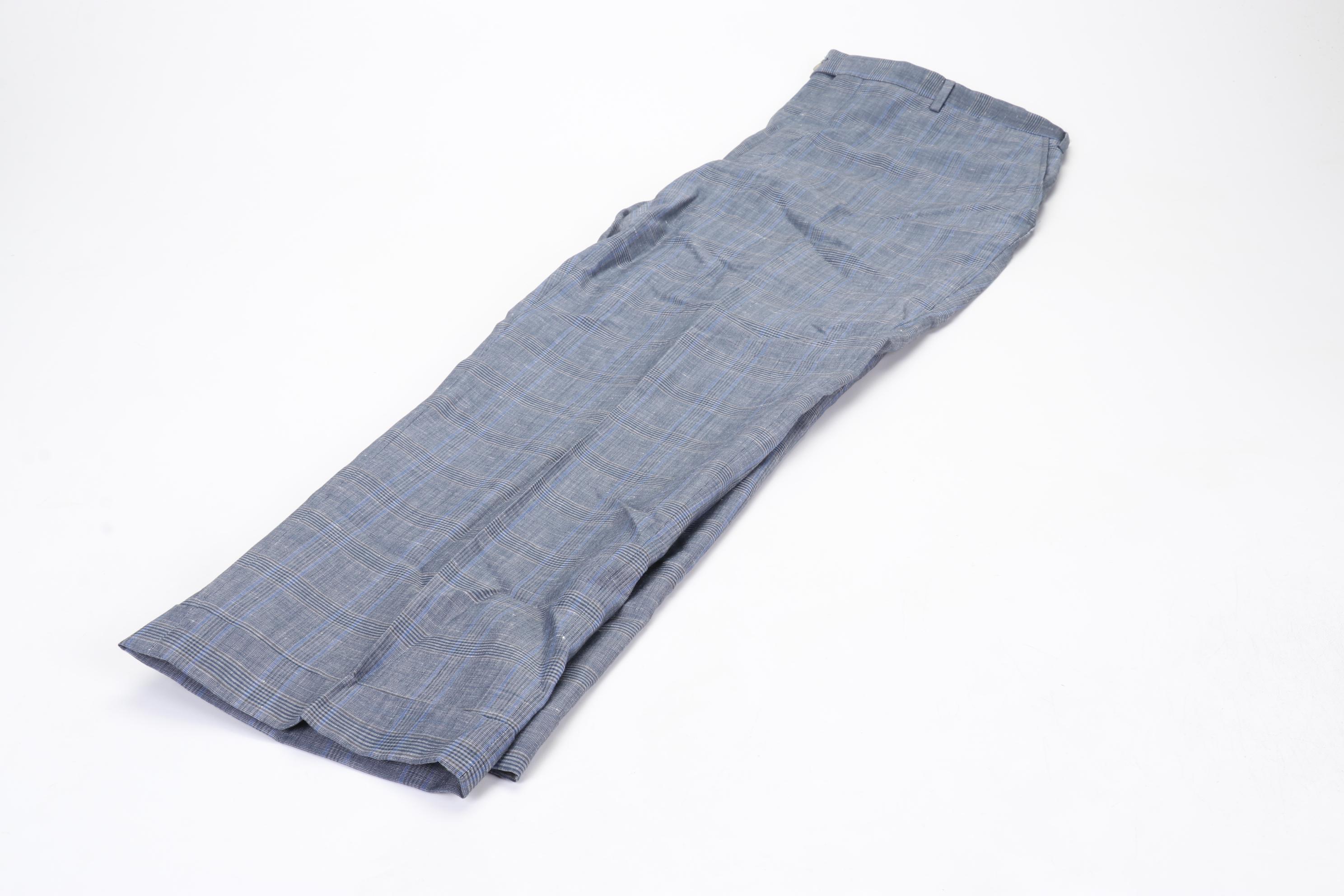 Men's Pal Zileri Abito Privato Trousers in Loro Piana Wool and Linen