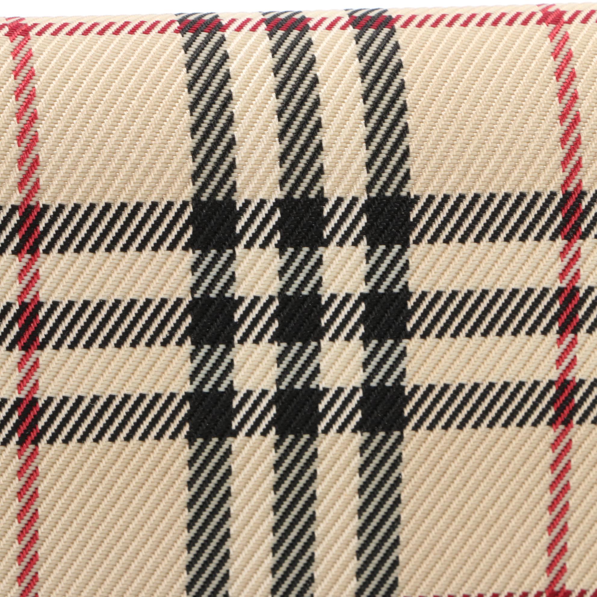 Burberry Long Wallet in Nova Check Gabardine and Dark Brown Leather