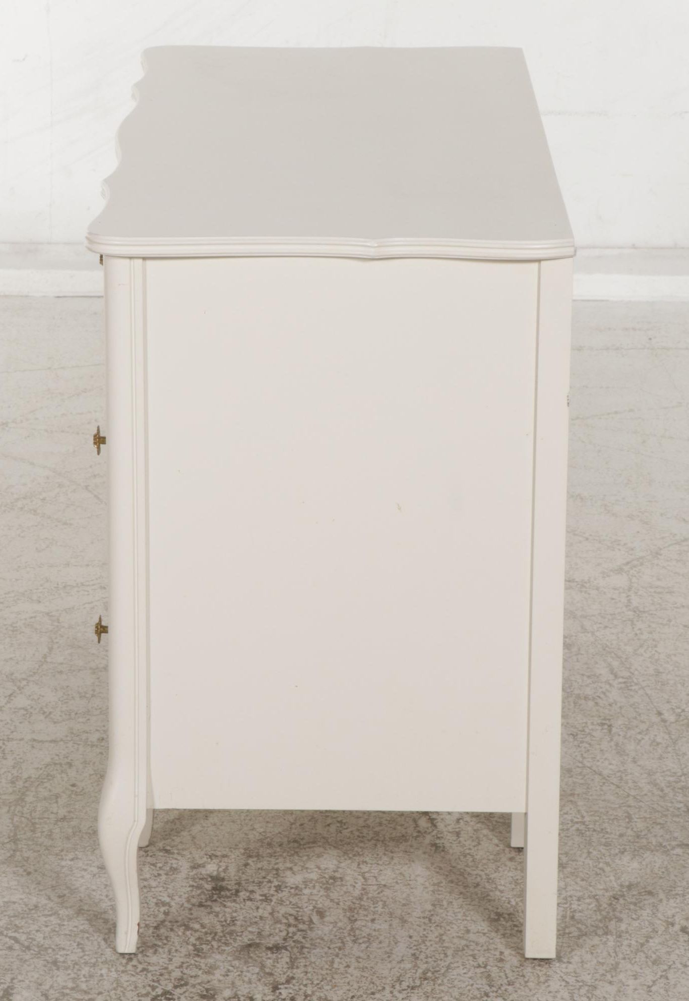 West Michigan Furniture Co. White and Paint-Decorated Wood Desk and Chair