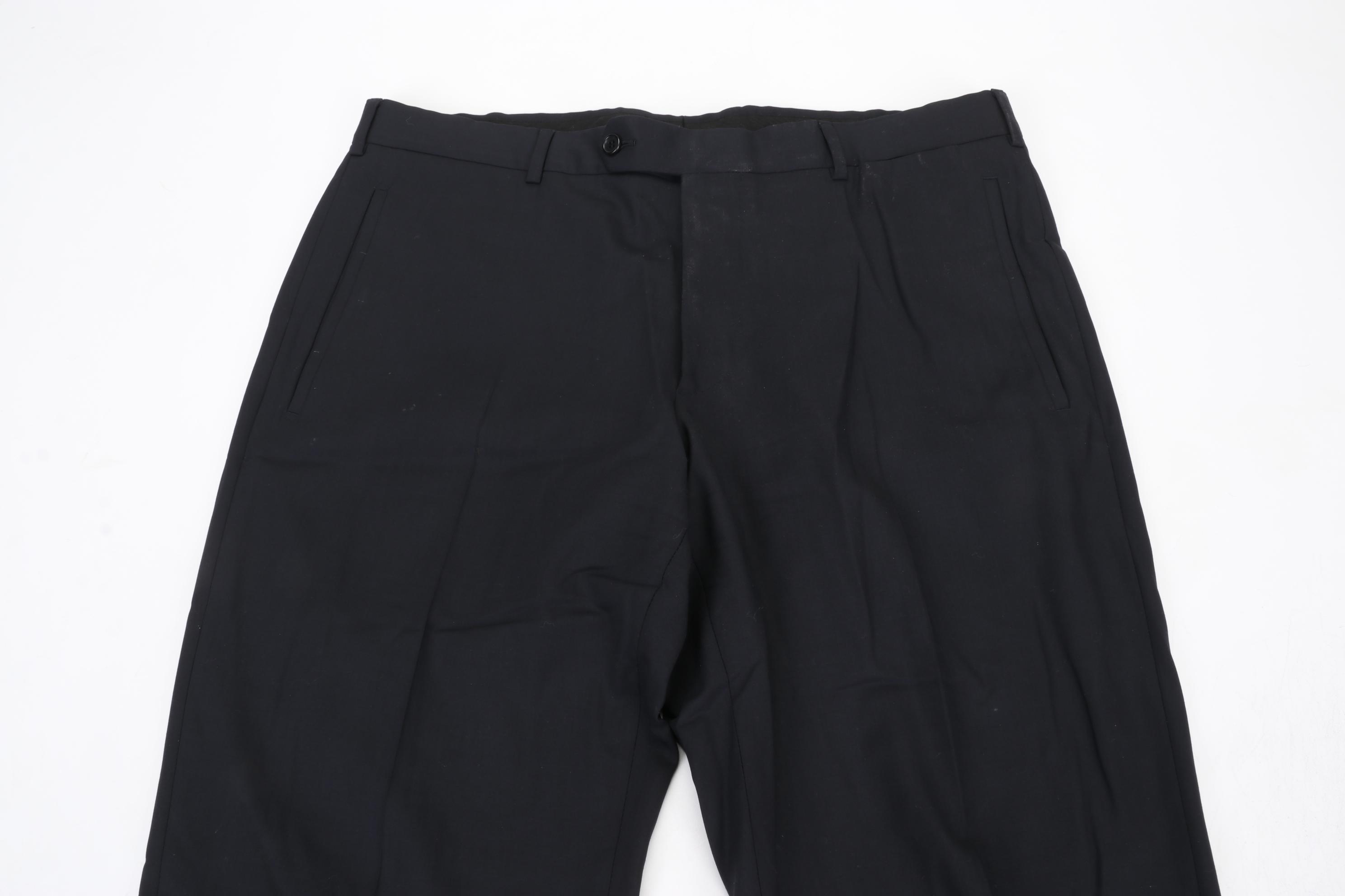 Men's Prada Button Fly and Burberry Houndstooth Patterned Trousers