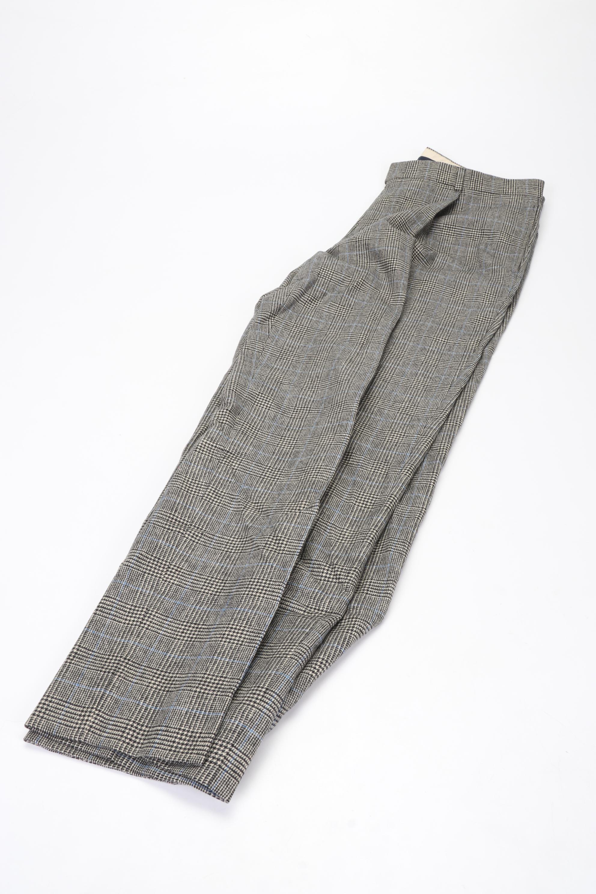 Men's Prada Button Fly and Burberry Houndstooth Patterned Trousers