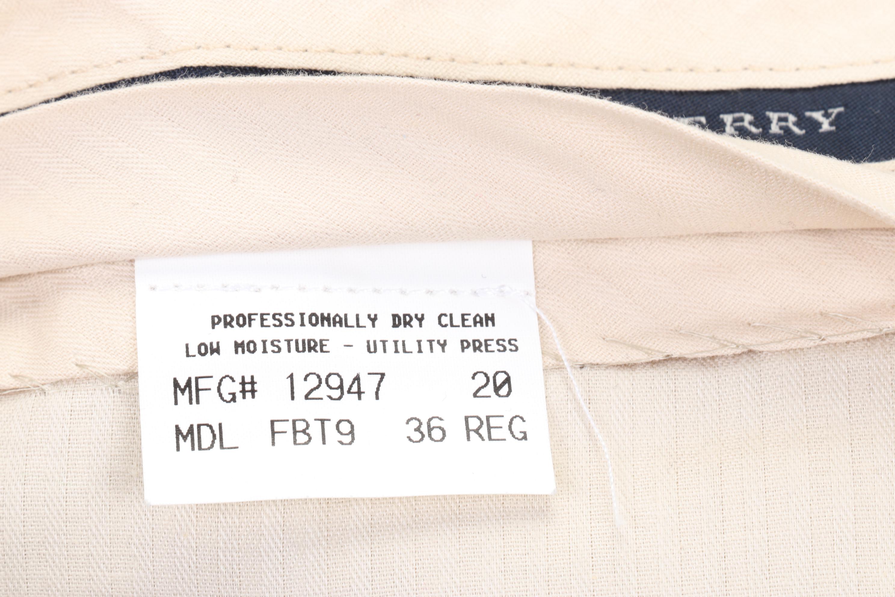 Men's Prada Button Fly and Burberry Houndstooth Patterned Trousers