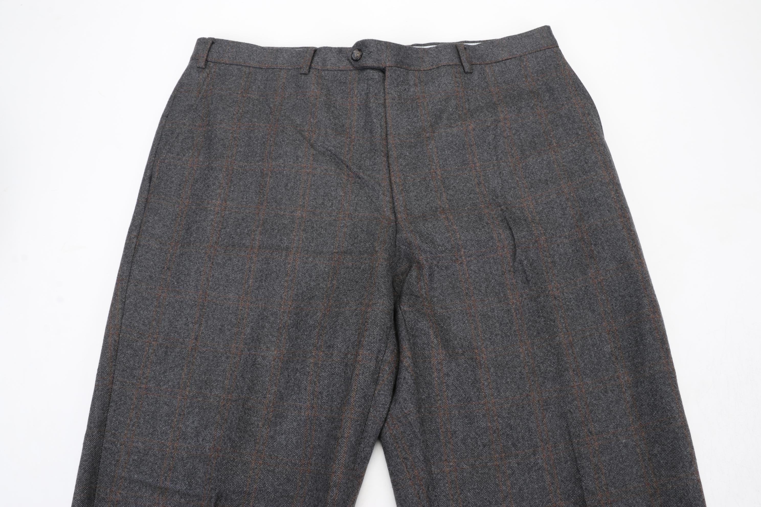 Lanvin and Pal Zileri Abito Privato Italian Wool and Cashmere Blend Dress Pants