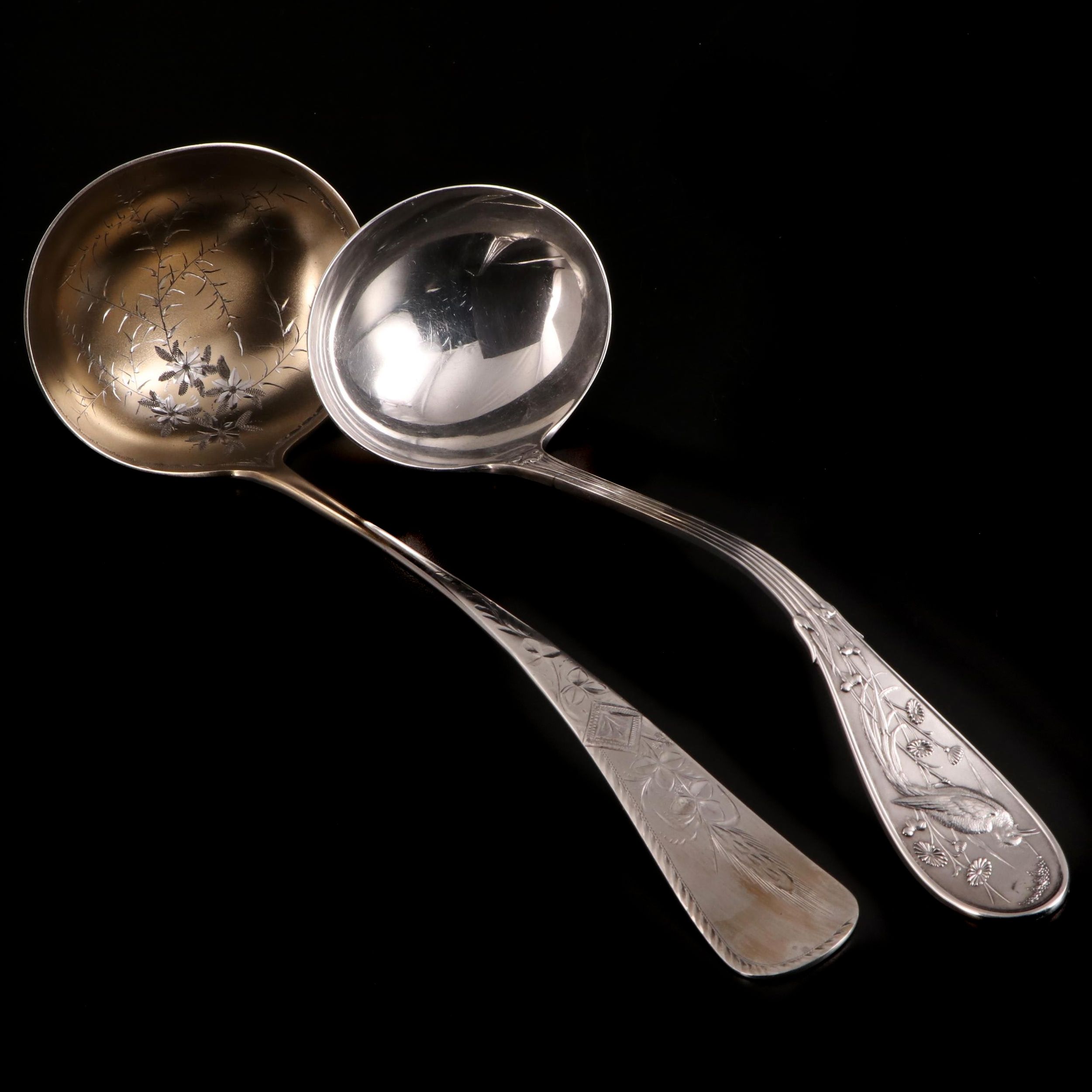 Tiffany & Co. "Japanese" and W. K. Vanderslice Sterling Silver Ladles