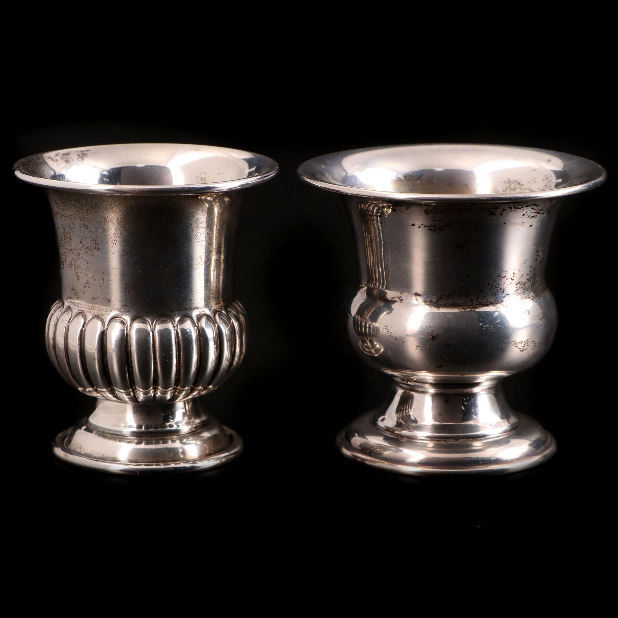 Baldwin & Miller and Otto Reichardt Sterling Toothpick Holders, Early 20th C.