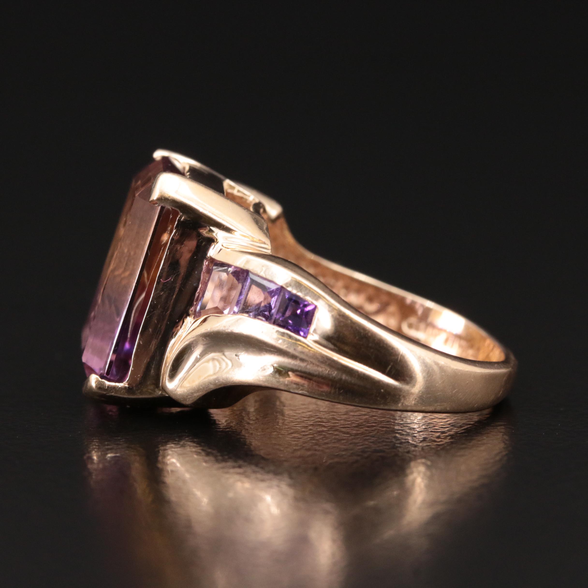14K Ametrine, Citrine and Amethyst Ring