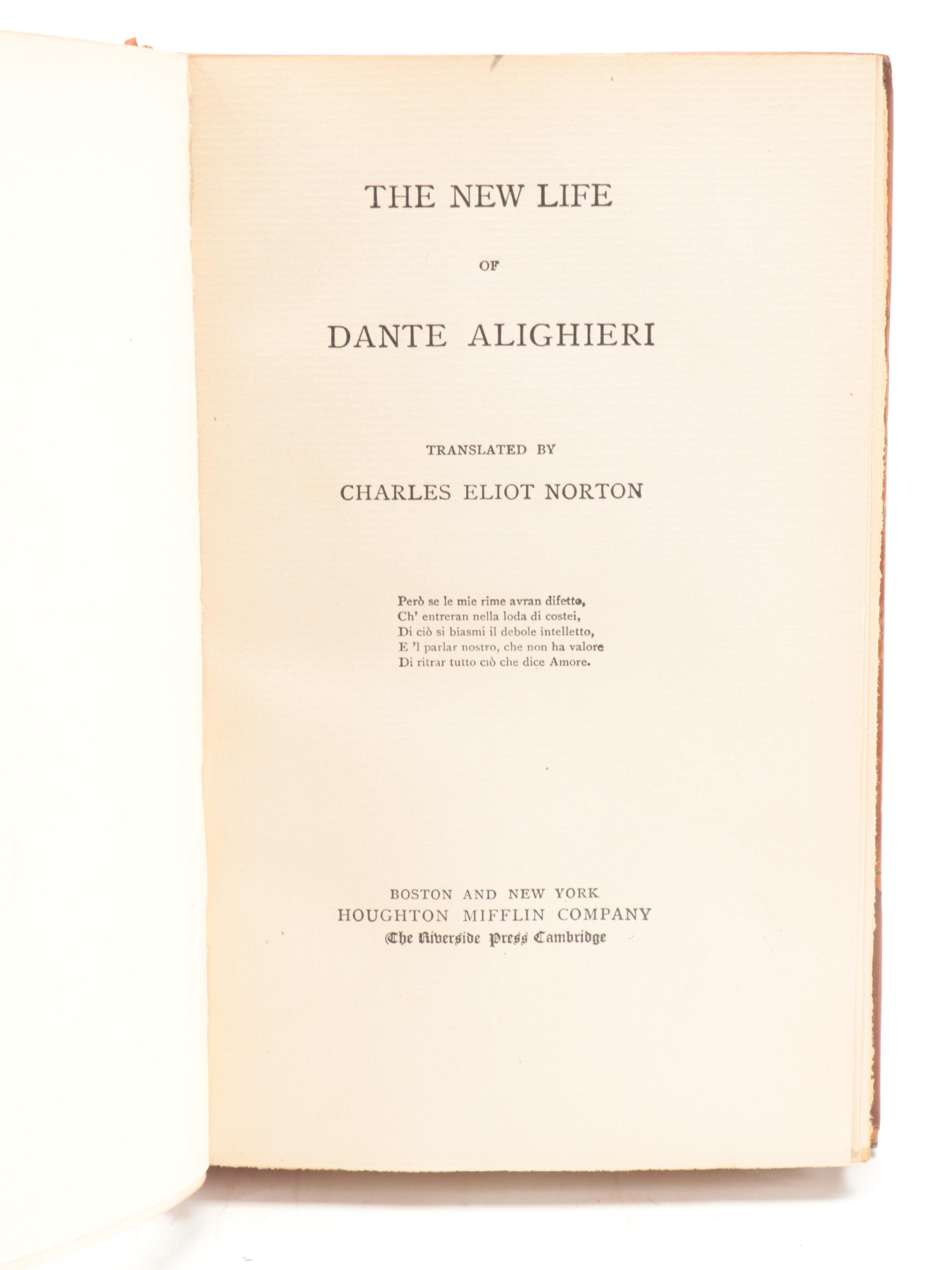 "Dante's Divine Comedy" Volumes I-IV, Early 20th Century