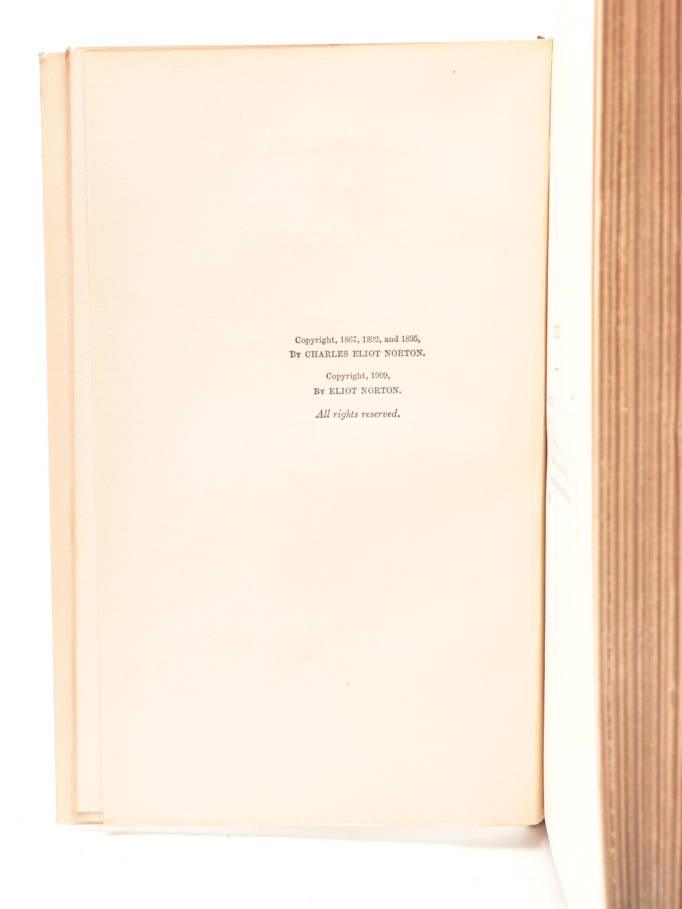 "Dante's Divine Comedy" Volumes I-IV, Early 20th Century