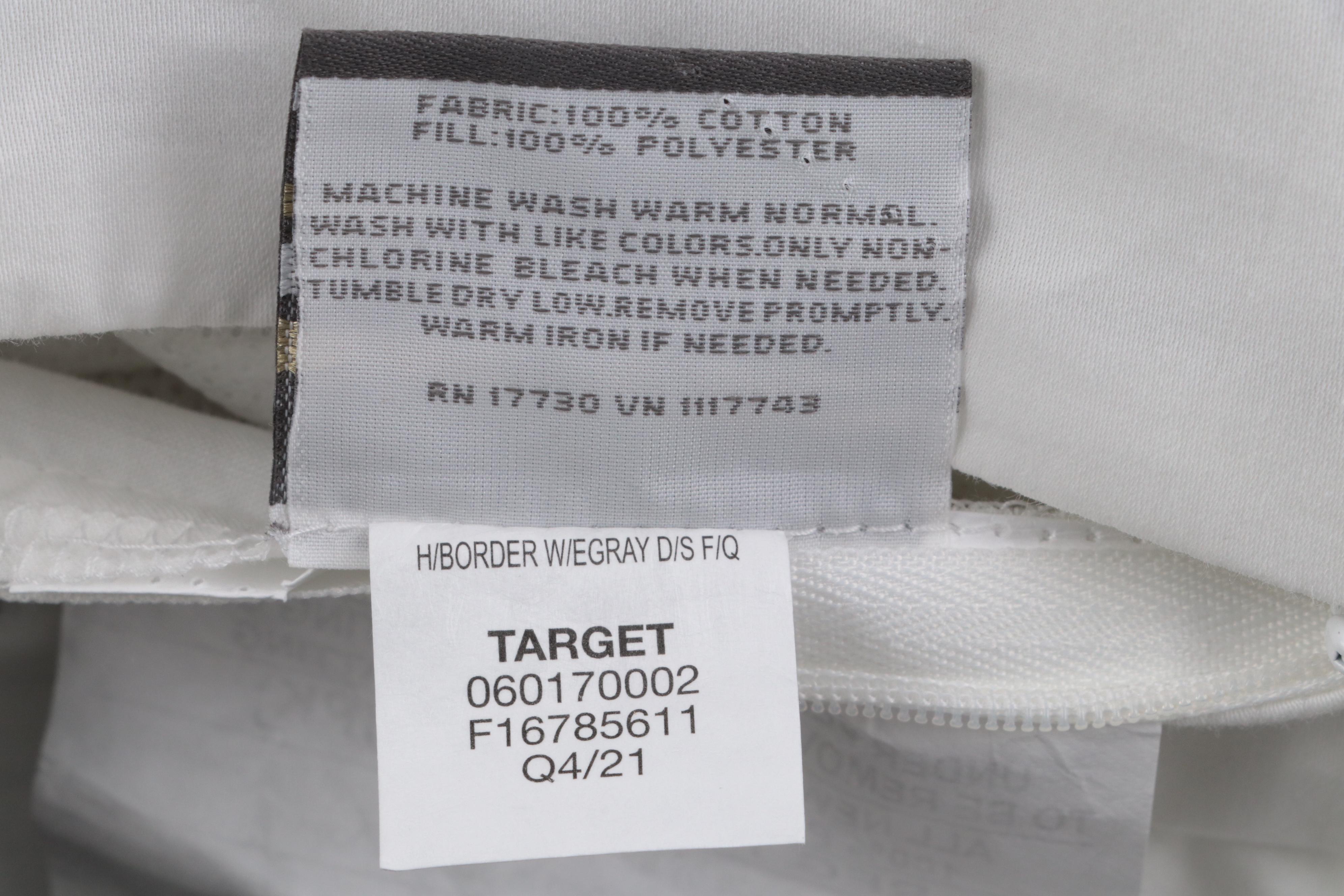 Three Threshold Signature Black Border Euro Bed Pillows