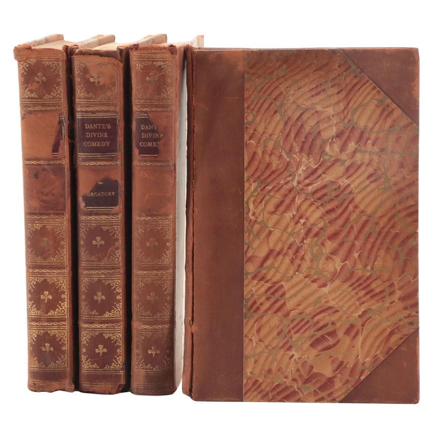 "Dante's Divine Comedy" Volumes I-IV, Early 20th Century