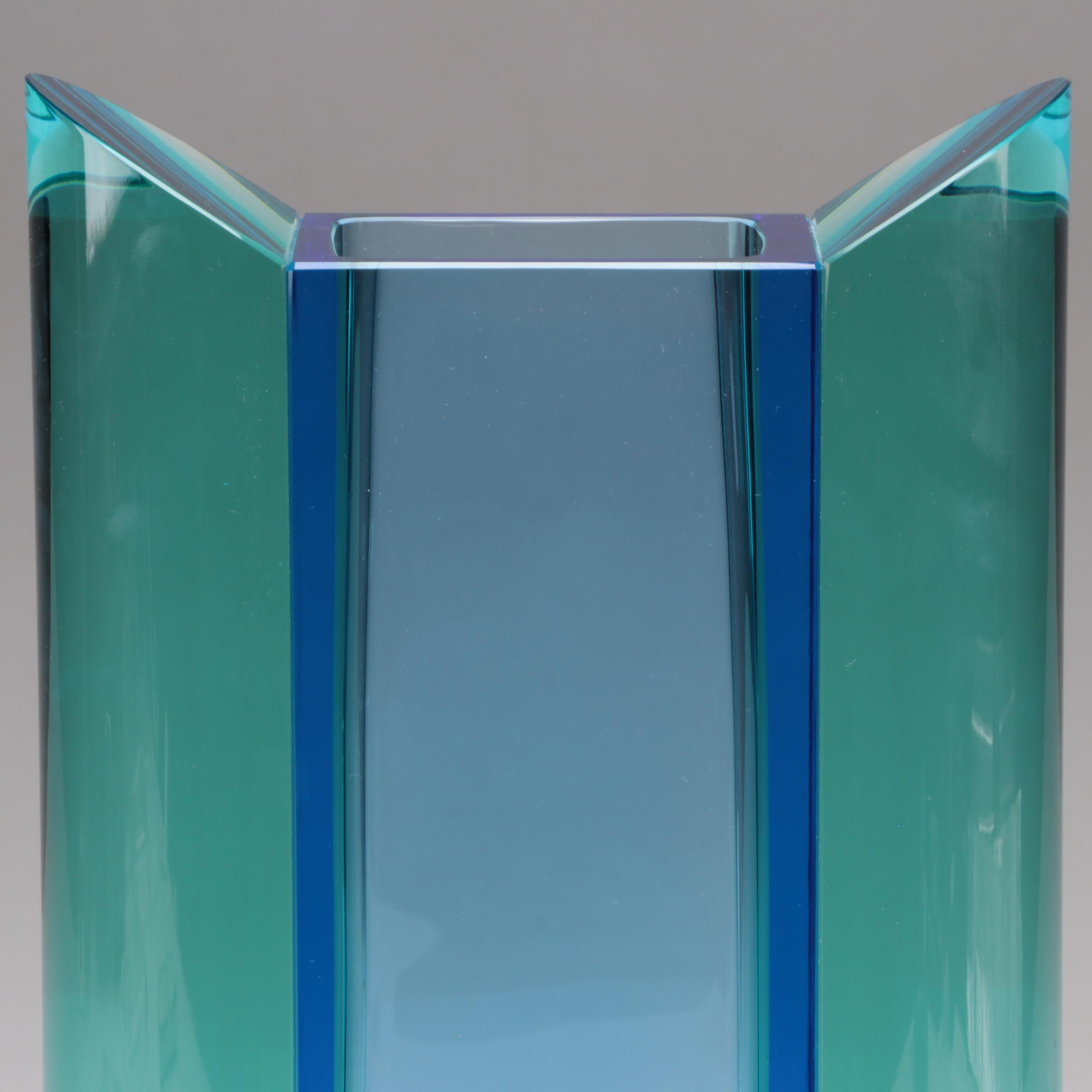 Jiří Šuhájek for Moser "Wings" Limited Edition Cut Czech Crystal Vase