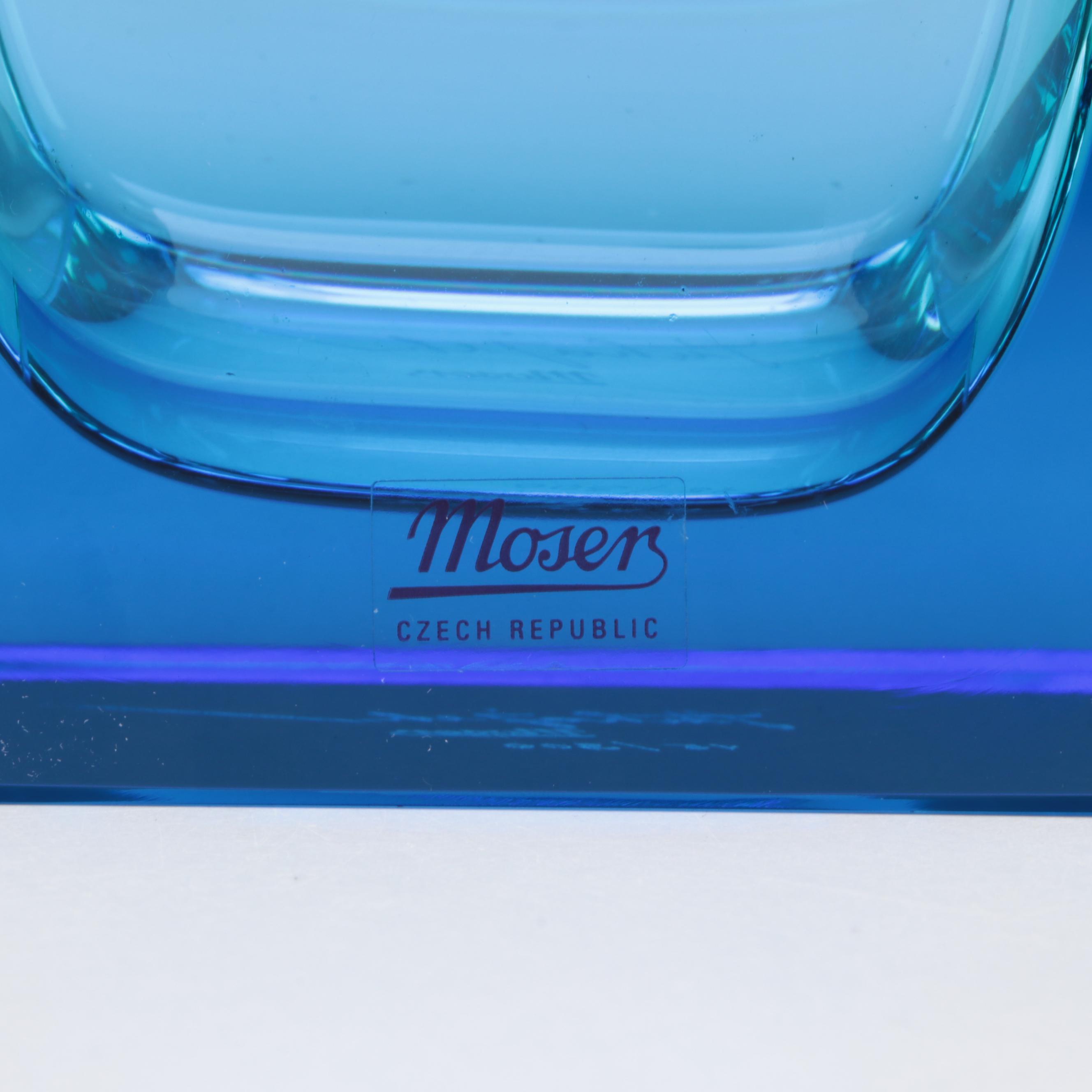 Jiří Šuhájek for Moser "Wings" Limited Edition Cut Czech Crystal Vase