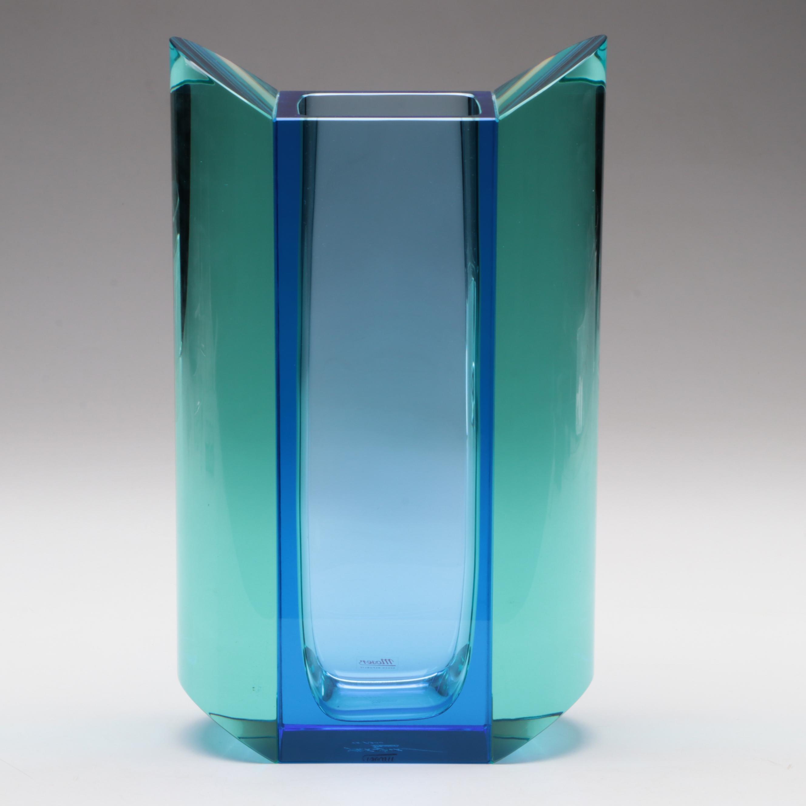 Jiří Šuhájek for Moser "Wings" Limited Edition Cut Czech Crystal Vase