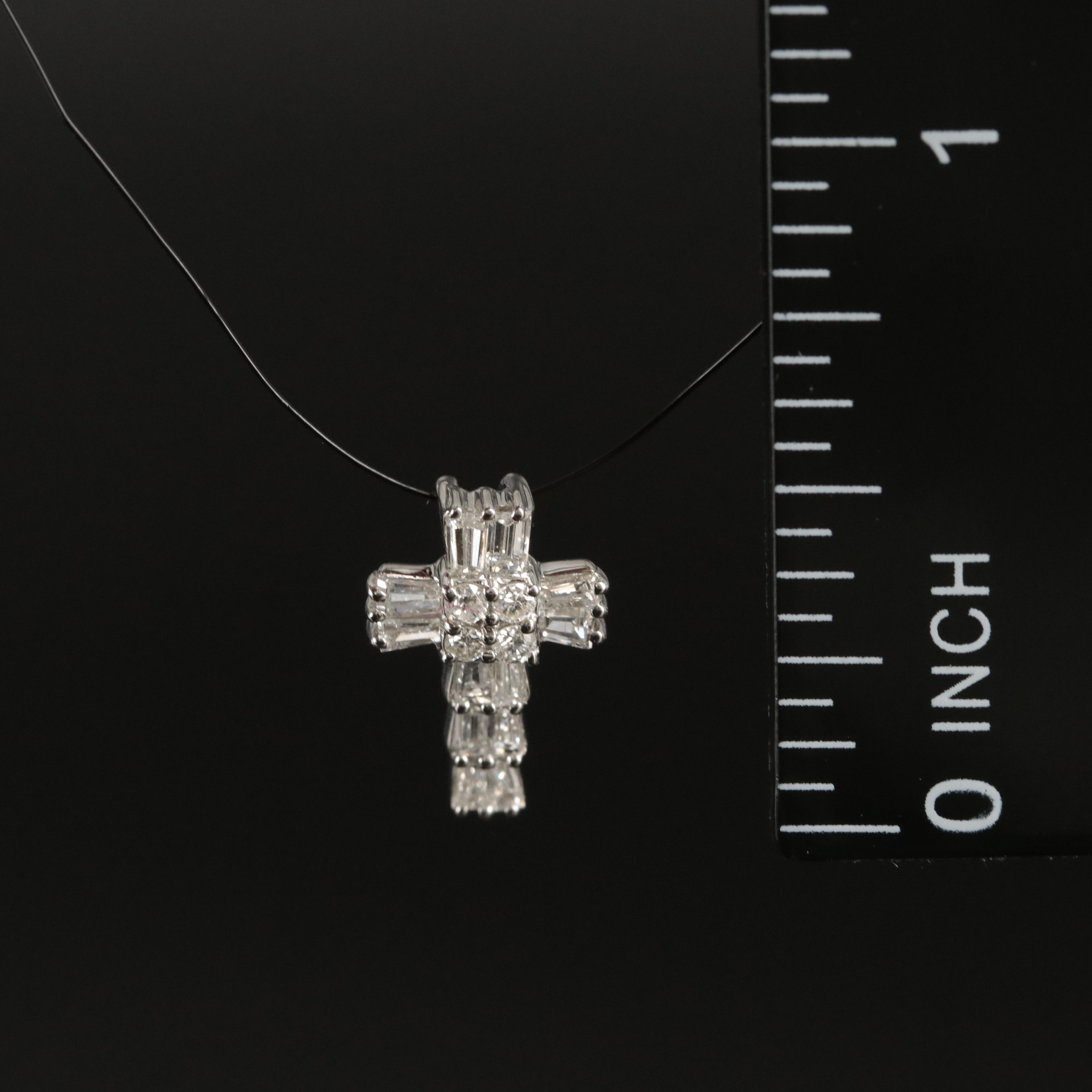 Platinum 0.33 CTW Diamond Cross Pendant