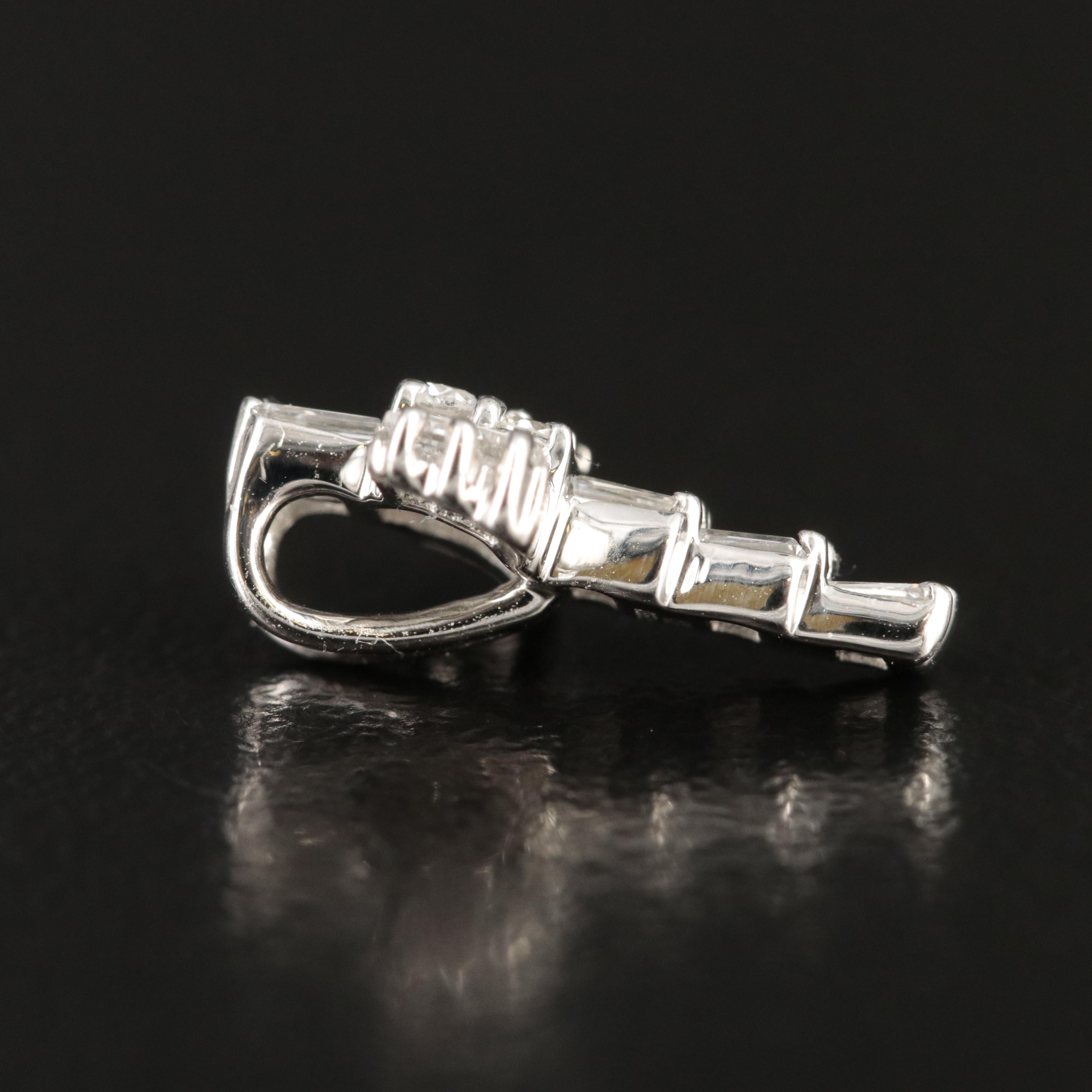 Platinum 0.33 CTW Diamond Cross Pendant