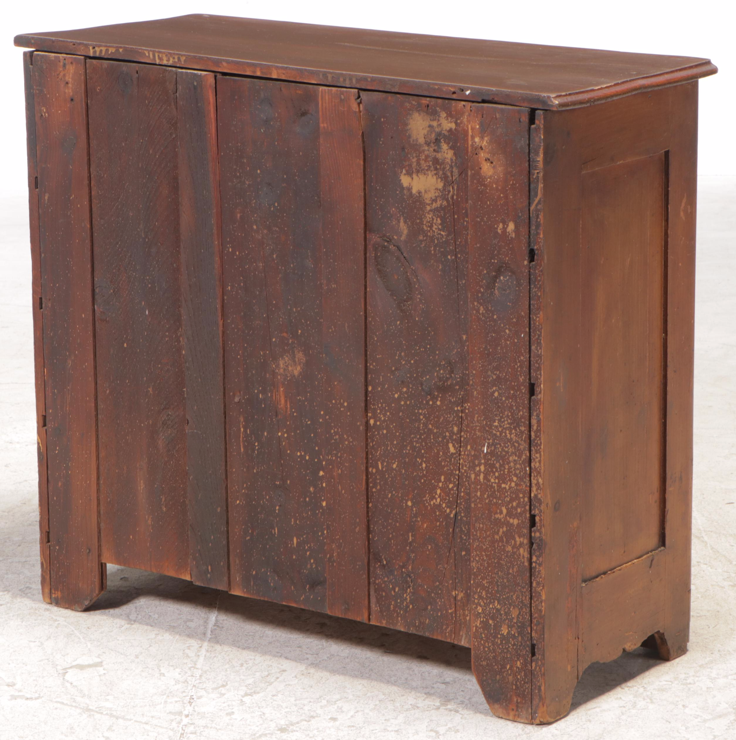 Victorian Paint-Decorated Pine Four-Drawer "Cottage" Chest, Late 19th Century