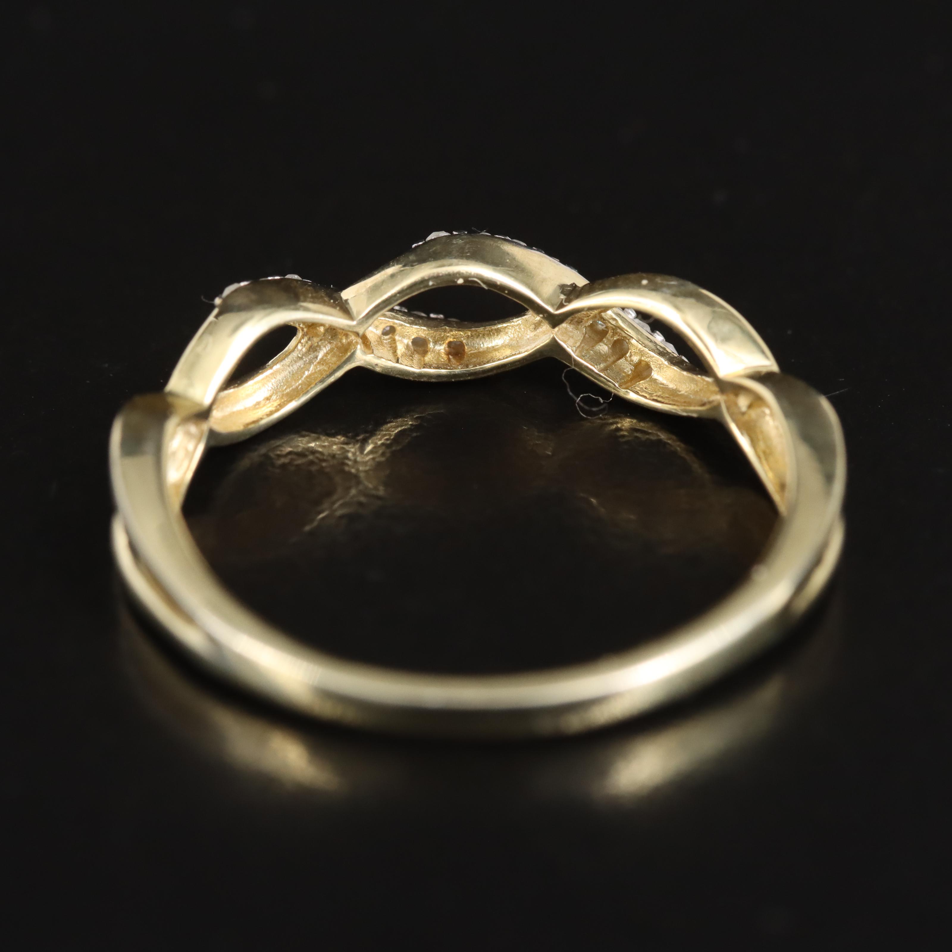 Sterling Diamond Braided Band