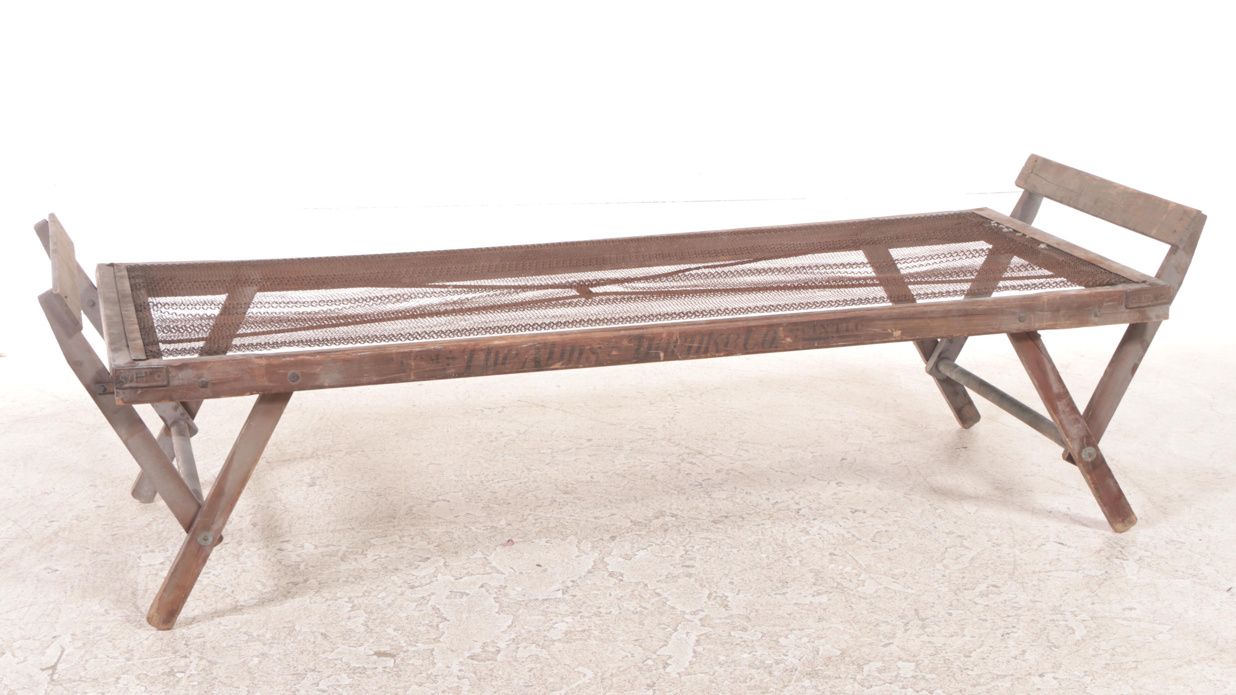 The Alms & Doepke Co. Folding Cot, Late 19th/Early 20th Century