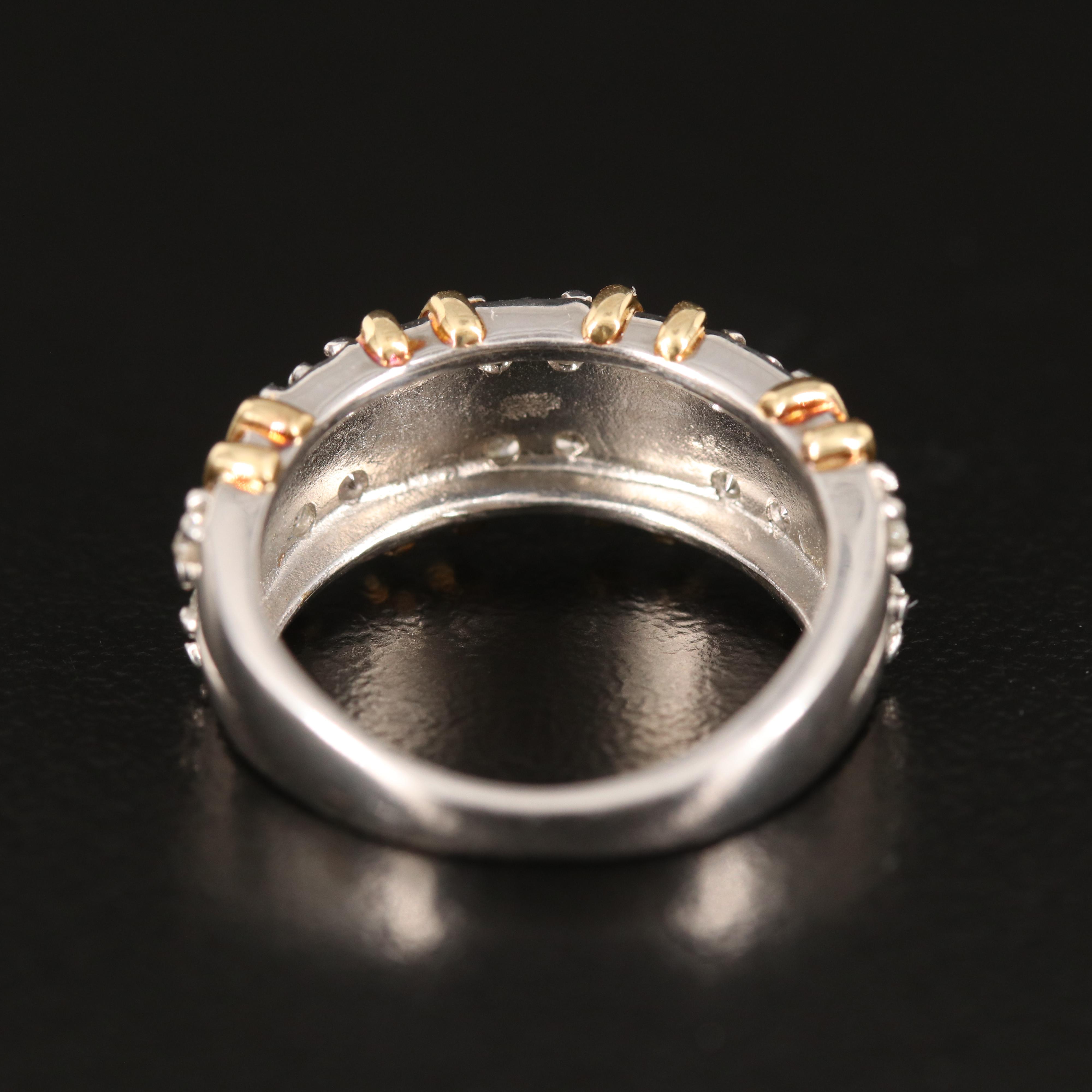 Platinum 0.45 CTW Diamond Ring with 18K Accents