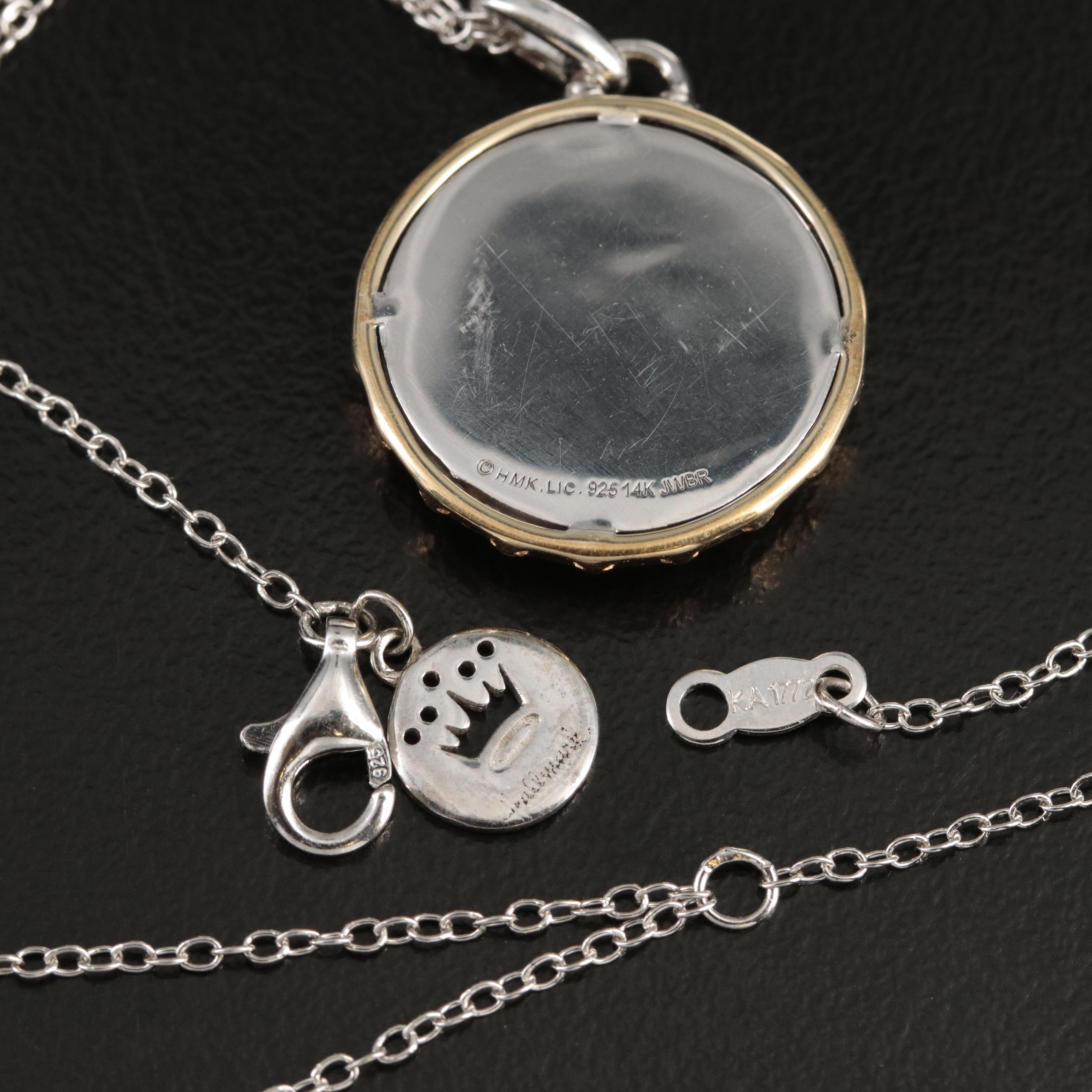 Hallmark Sterling Diamond Heart Pendant Necklace with 14K Accents