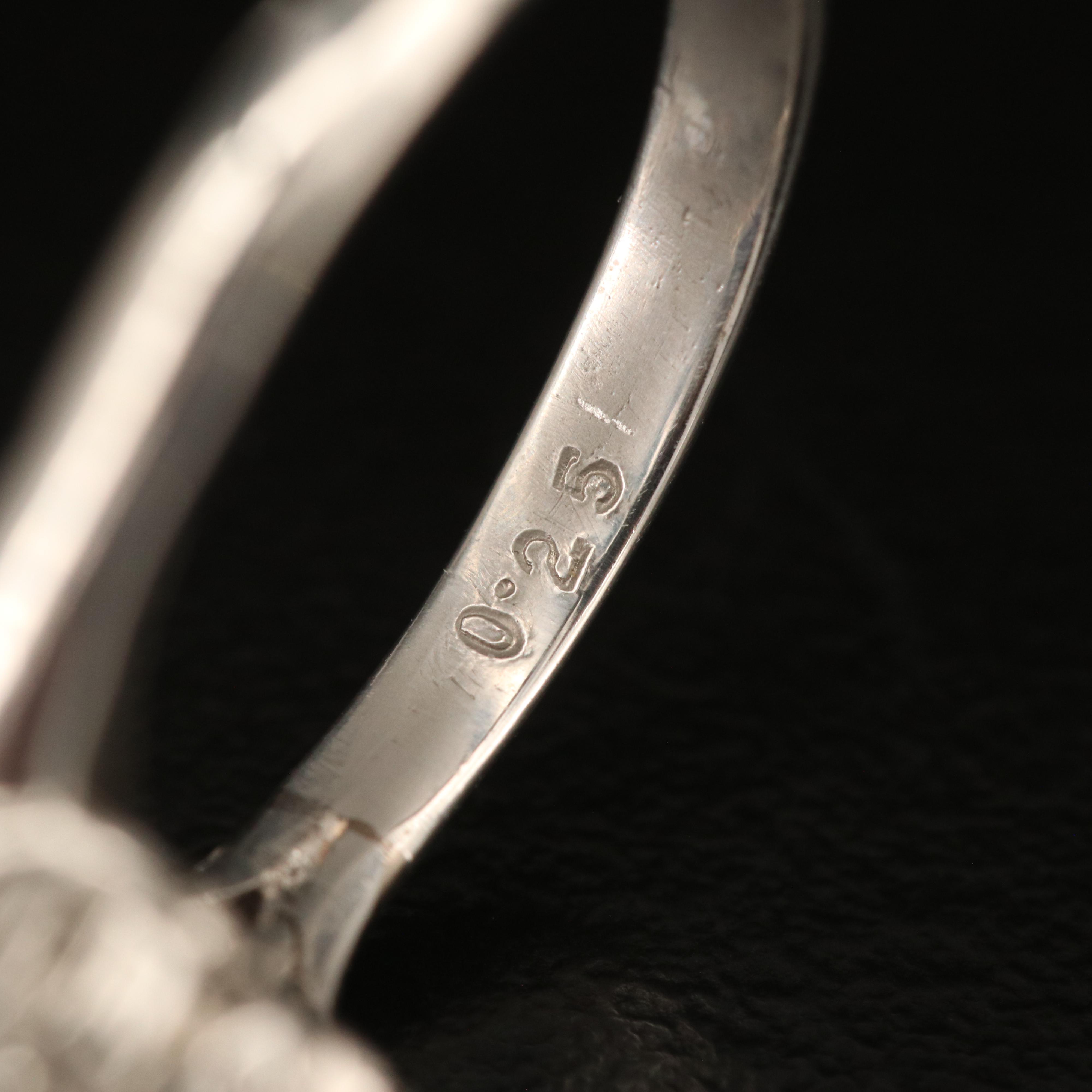 Platinum Sapphire and Diamond Ring