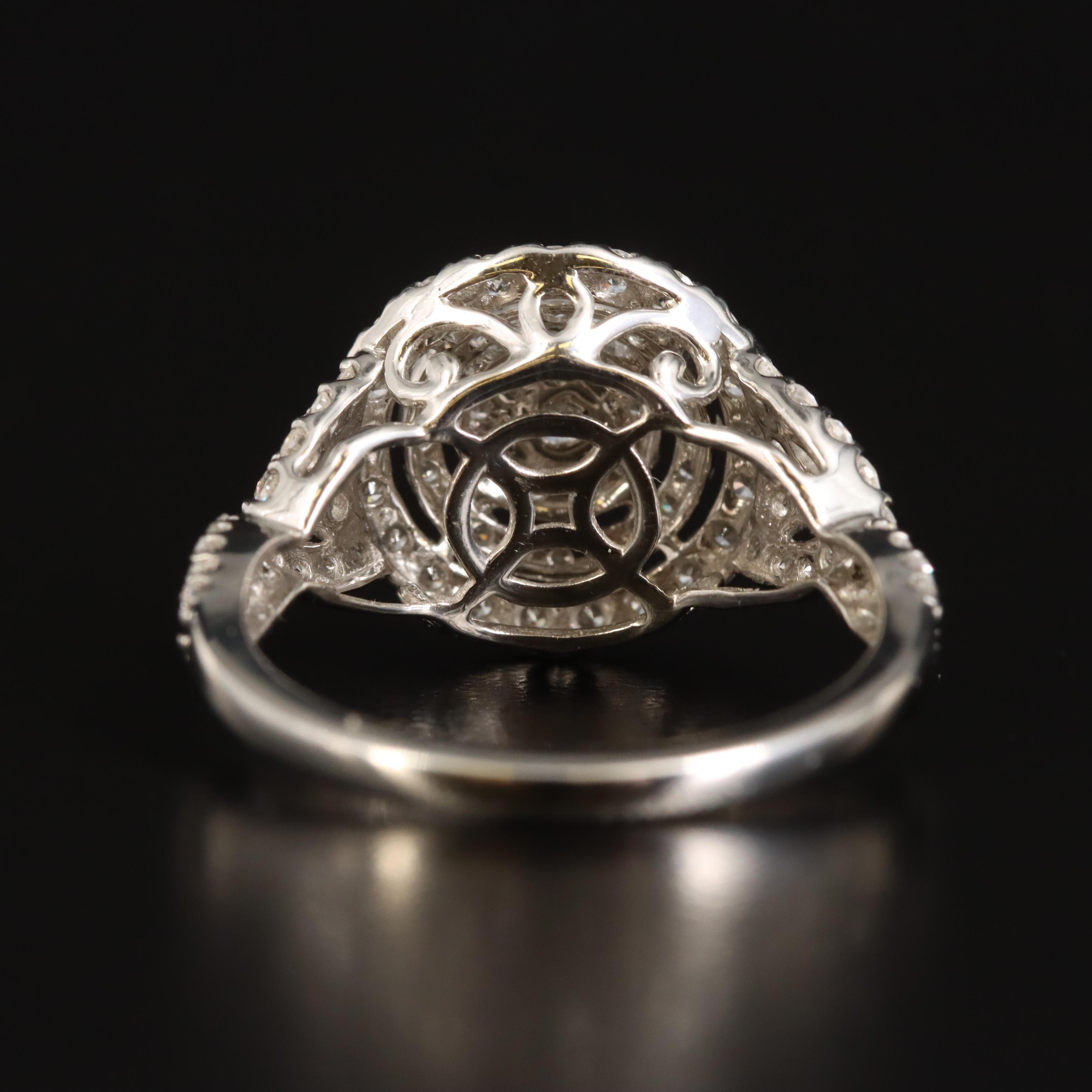 Platinum 1.15 CTW Diamond Multi-Halo Ring