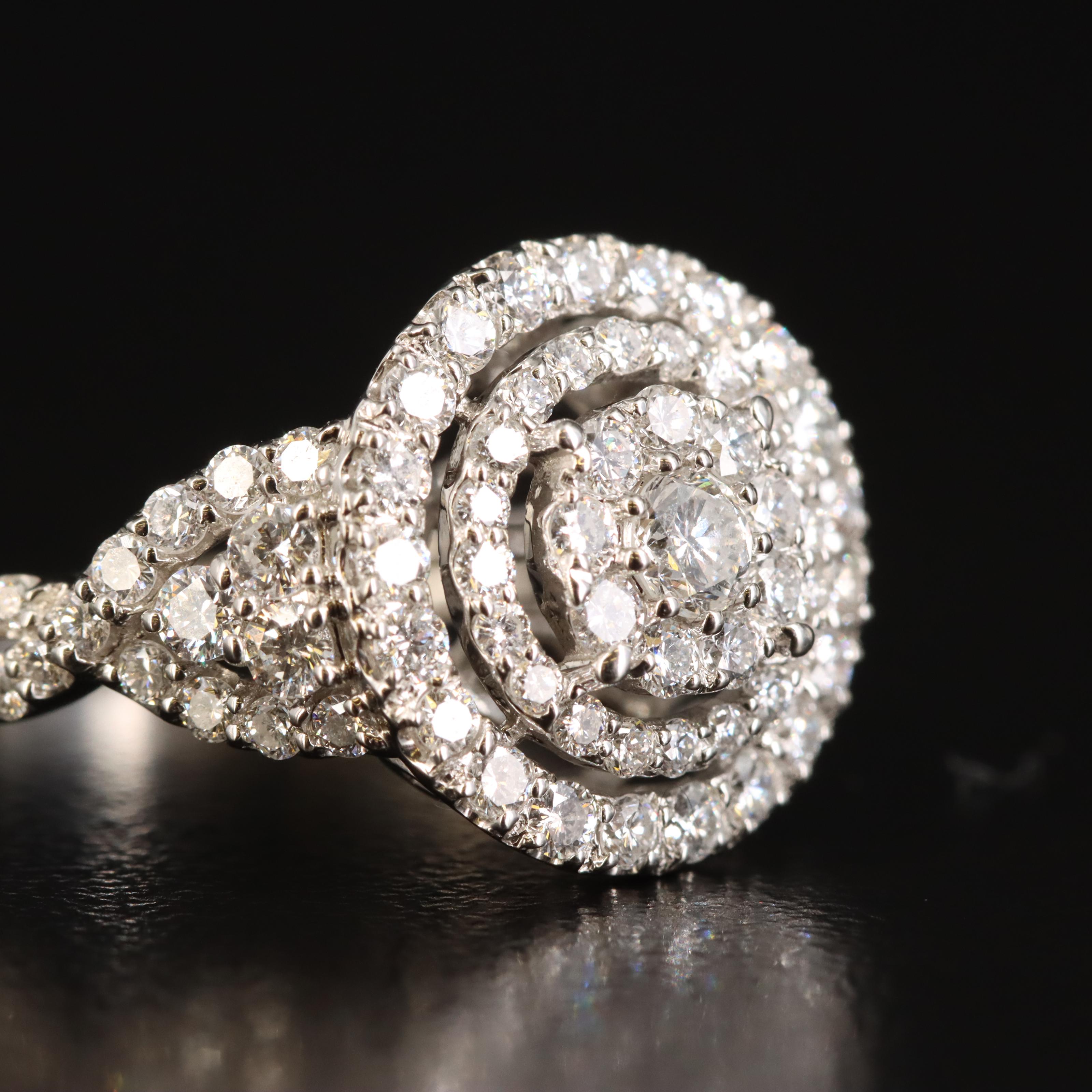 Platinum 1.15 CTW Diamond Multi-Halo Ring