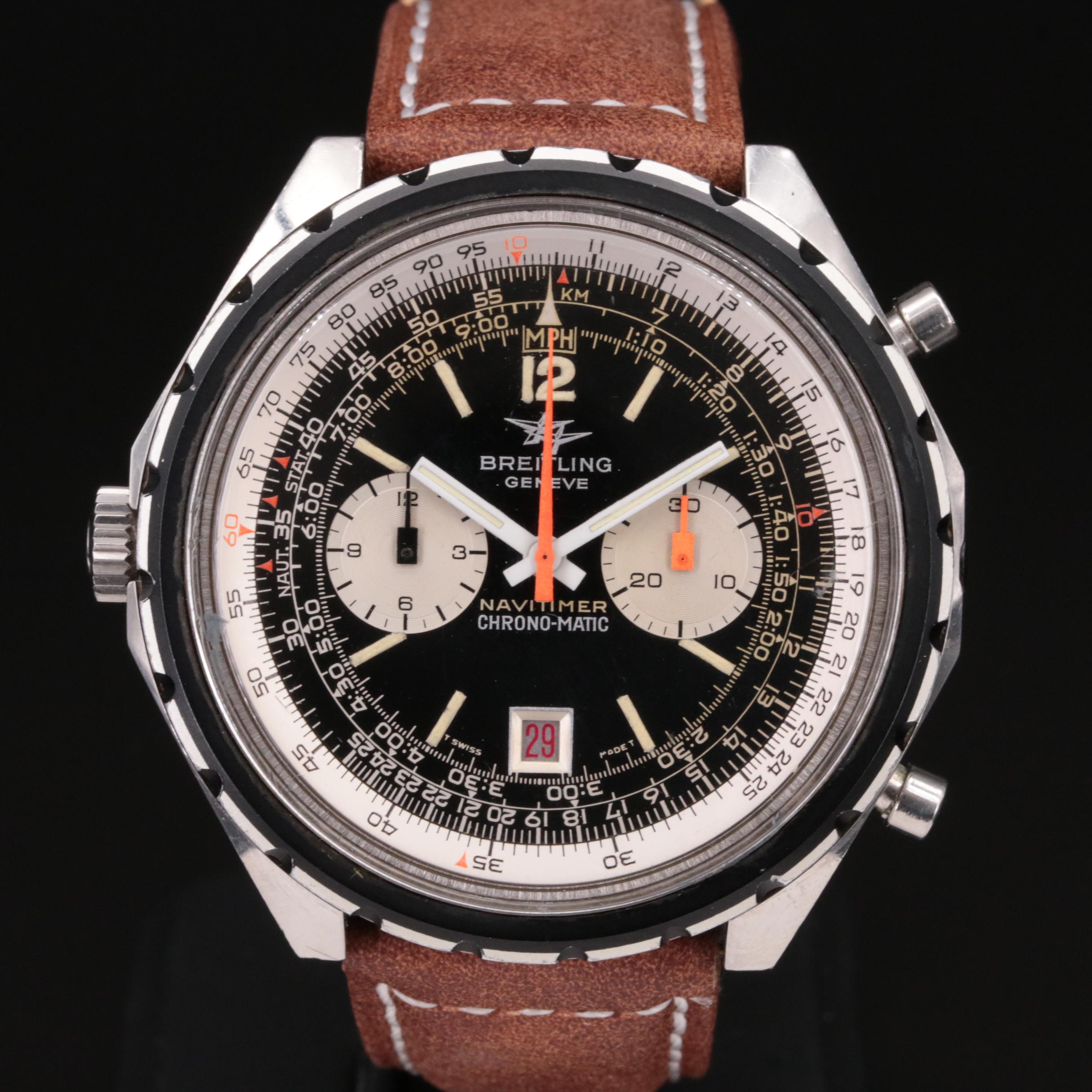 Breitling Navitimer Chrono-Matic Vintage Stainless Steel Watch