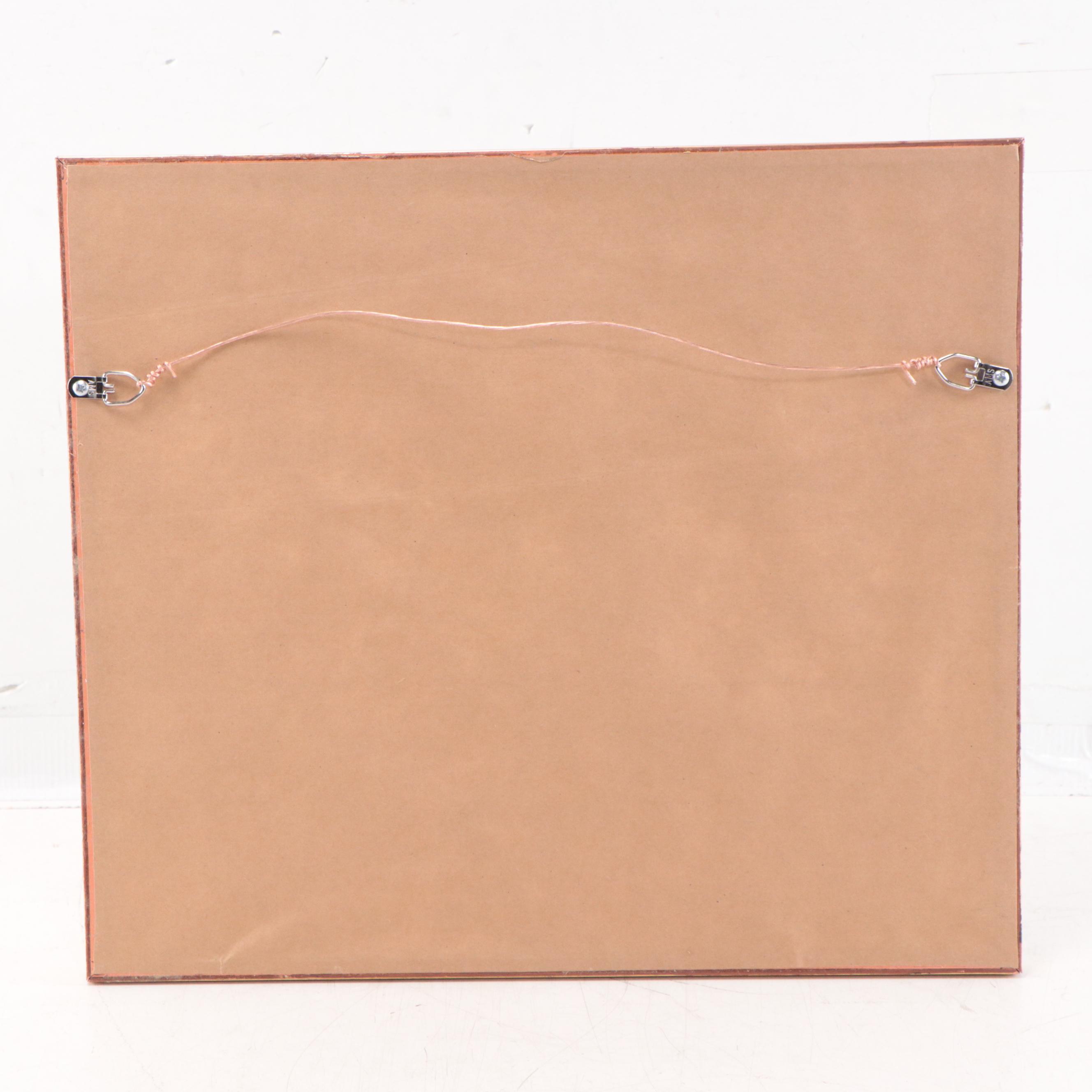 Wax Engraving Map "Map X - Physical Features of the United States," Circa 1870