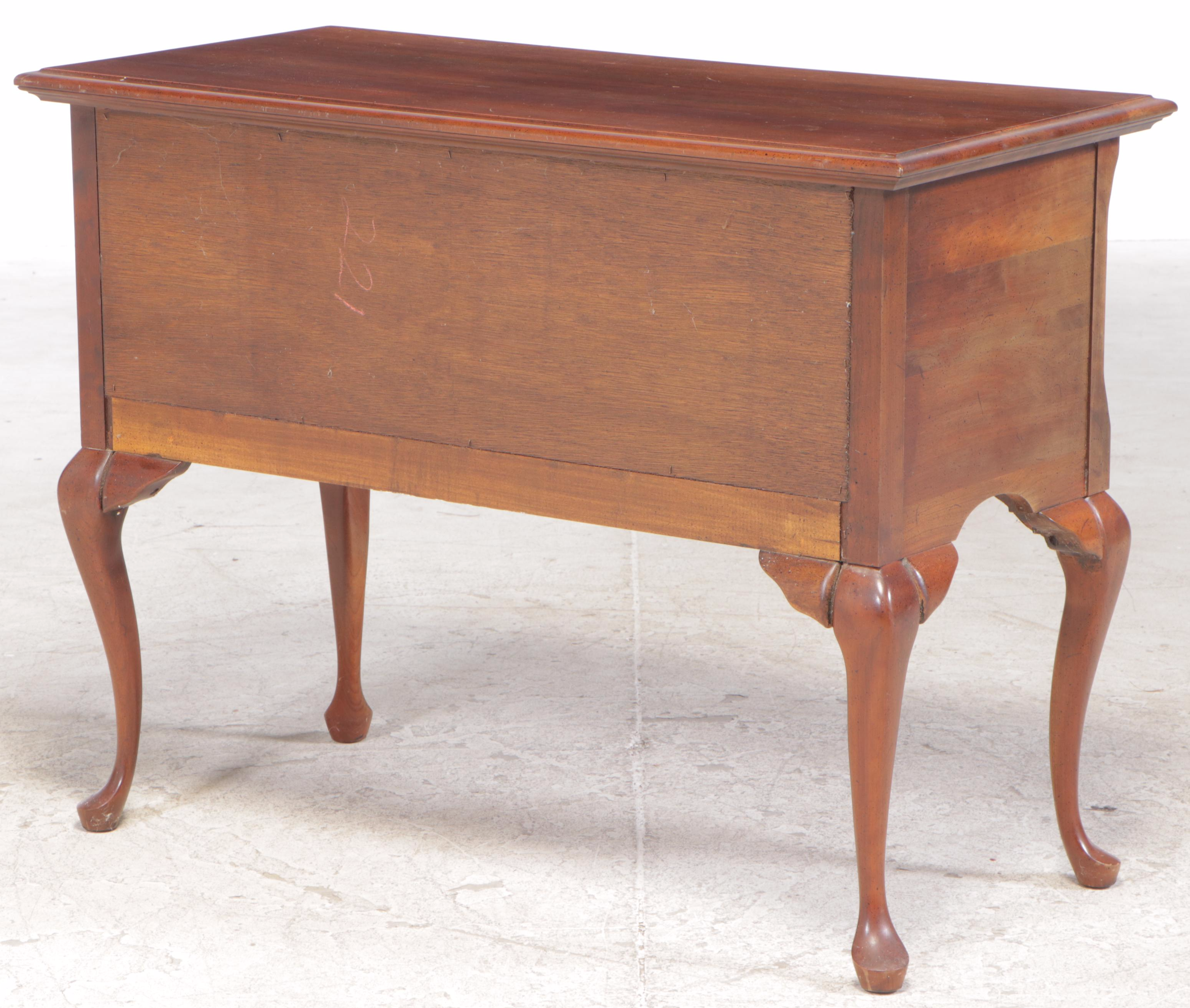 Queen Anne Style Cherrywood Lowboy, Late 20th Century