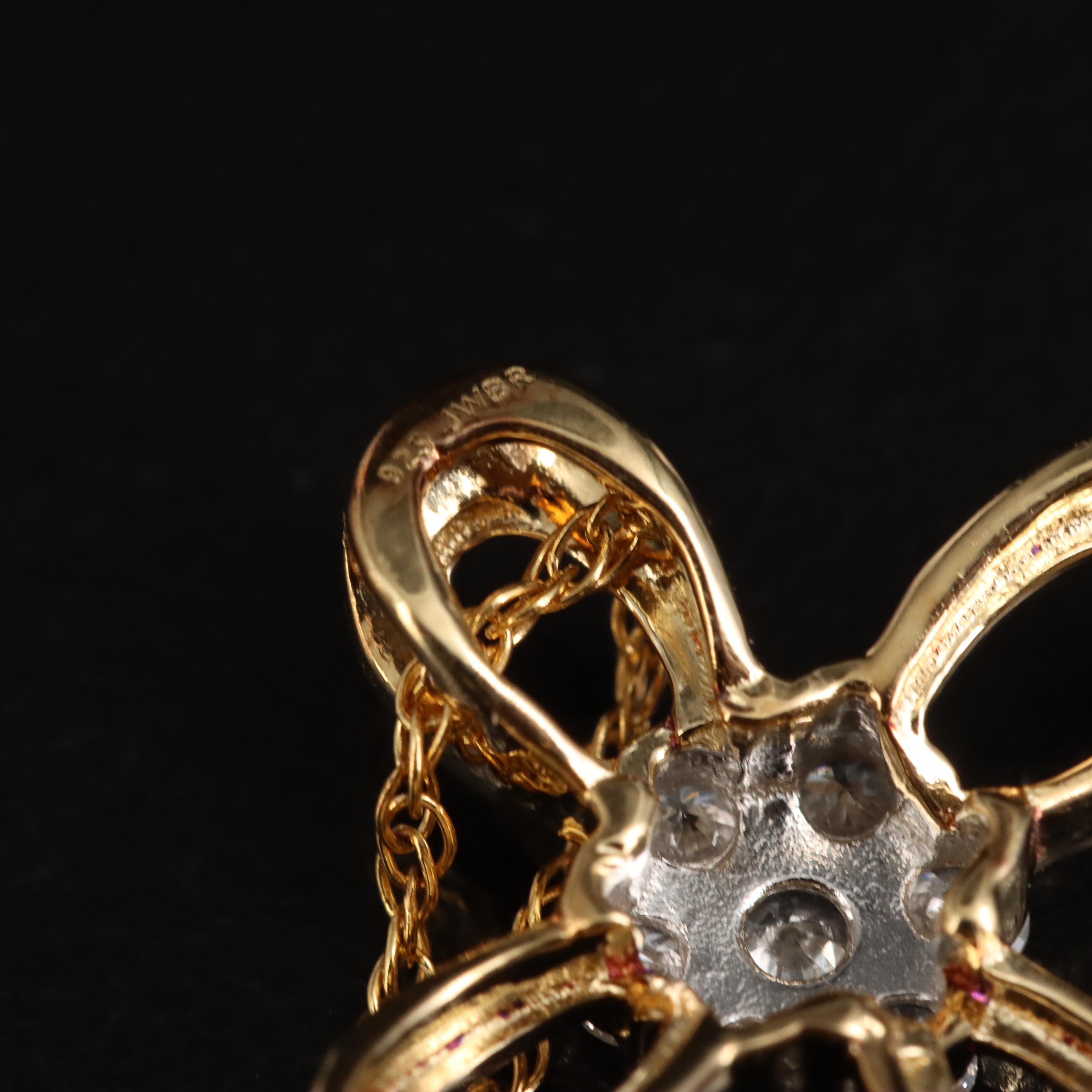 Sterling Diamond Cross on Gold-Filled Chain Necklace