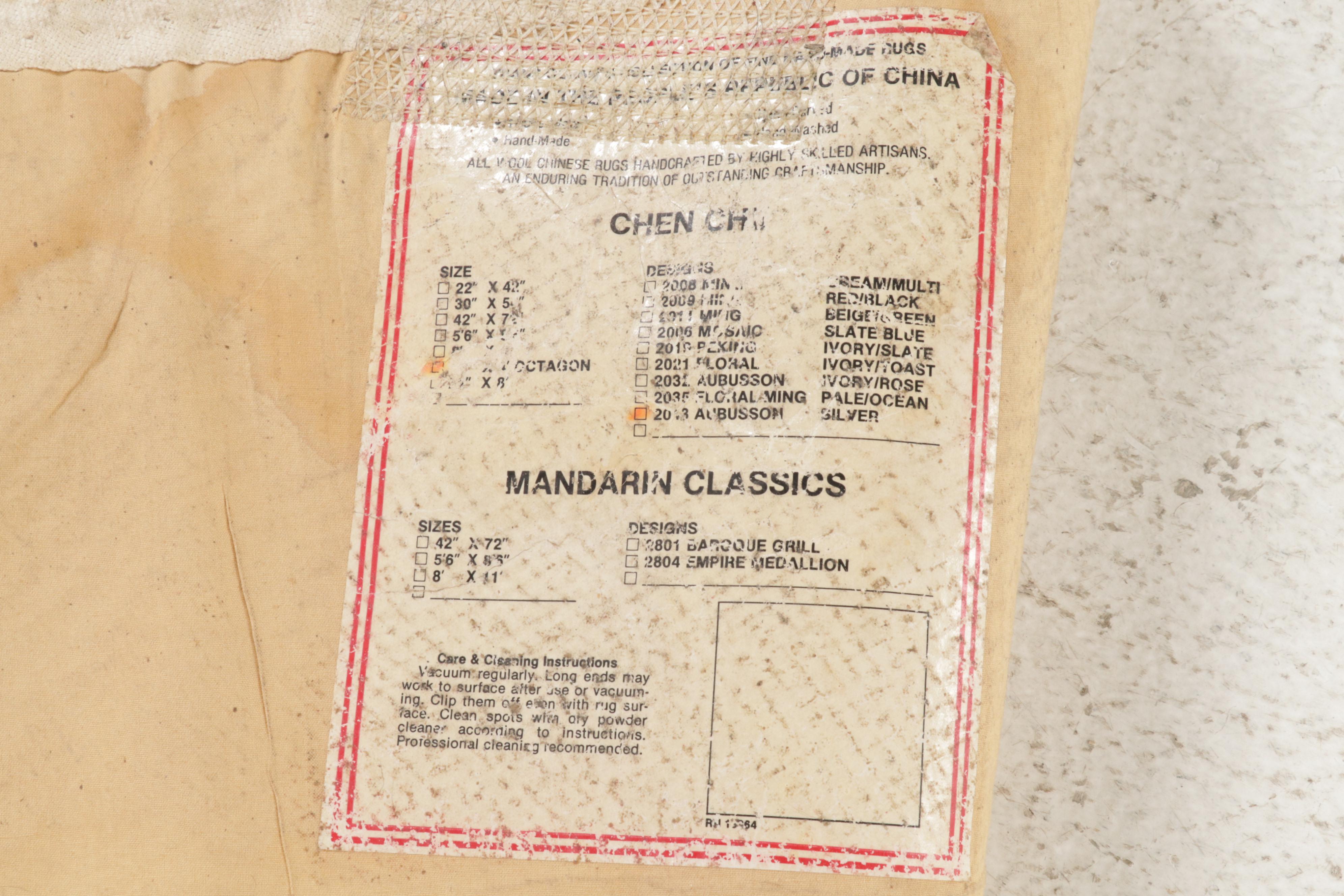 3'3 Octagonal Hand-Tufted Mandarin Classics Chinese Peking Accent Rug