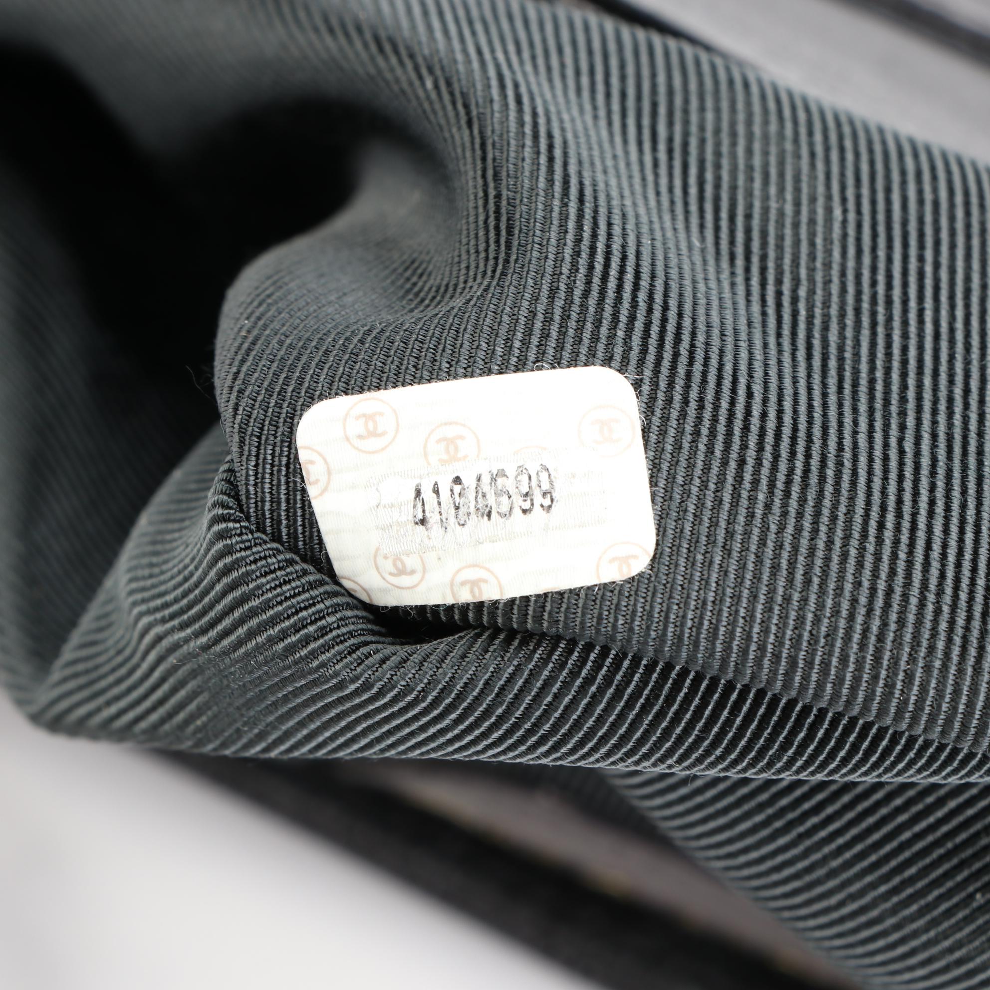 Chanel Triple CC Medium Shoulder Bag in Black Caviar Leather