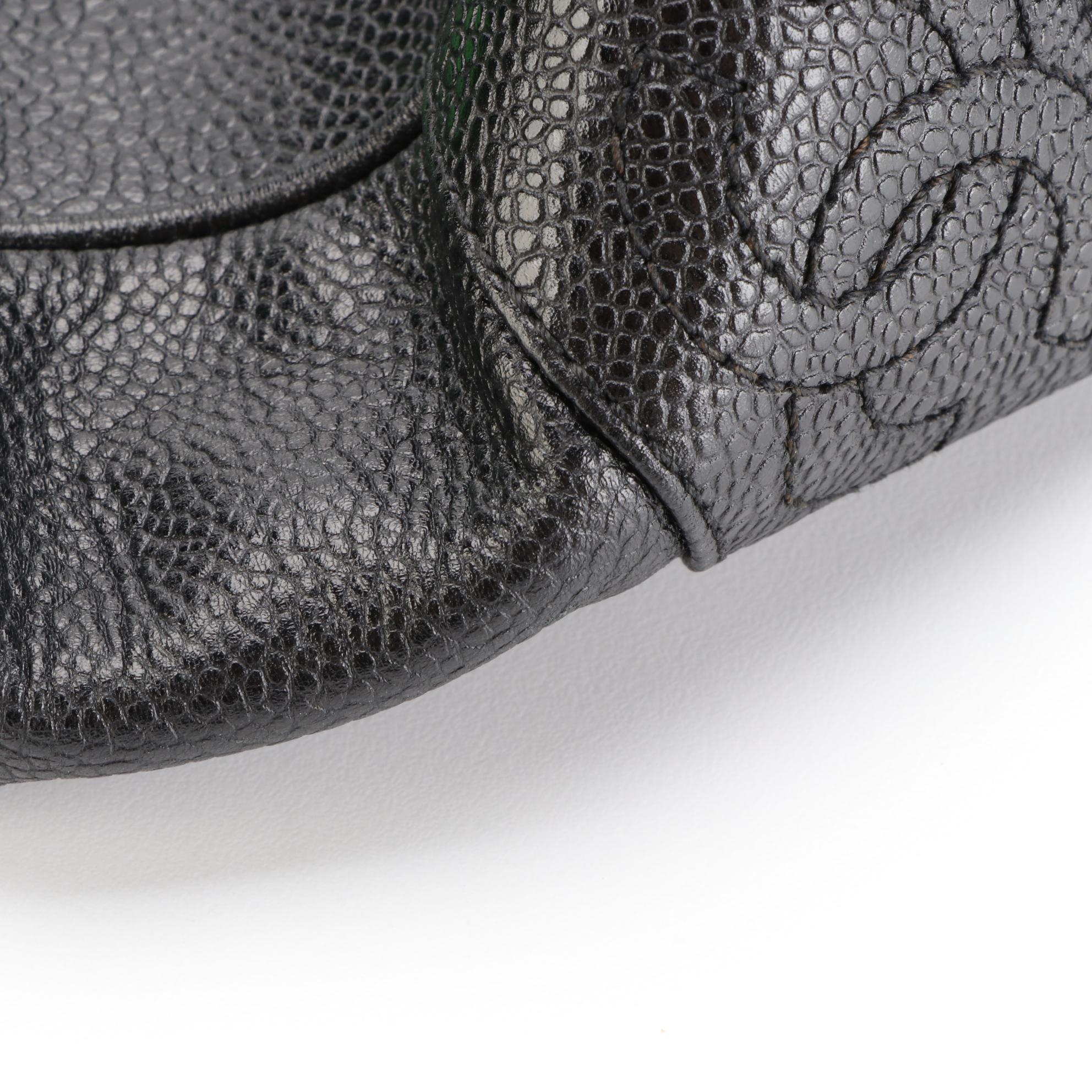 Chanel Triple CC Medium Shoulder Bag in Black Caviar Leather