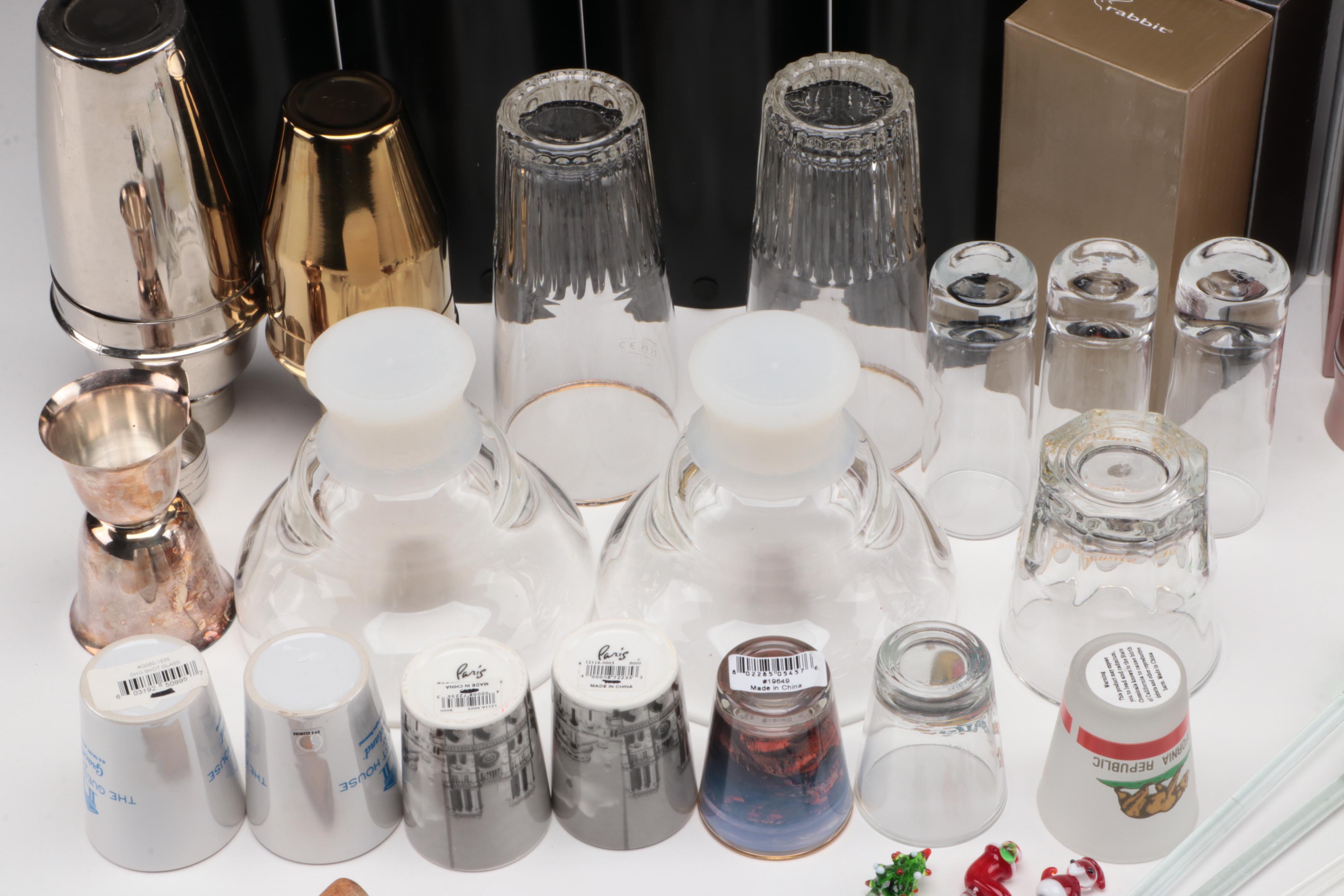 Wine Rack, Tumblers, Shakers, Shot Glasses and More Bar Tools and Accessories