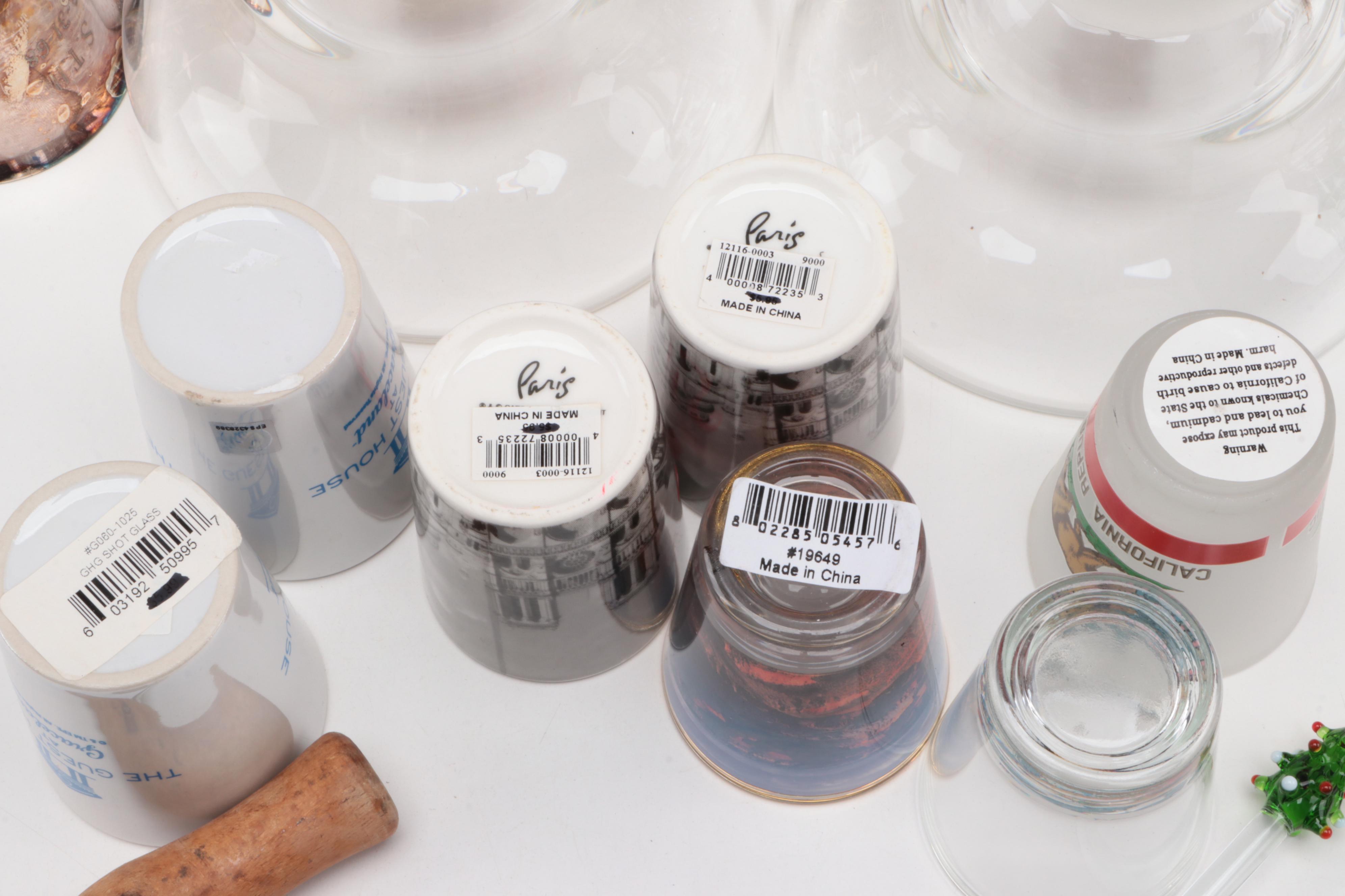 Wine Rack, Tumblers, Shakers, Shot Glasses and More Bar Tools and Accessories