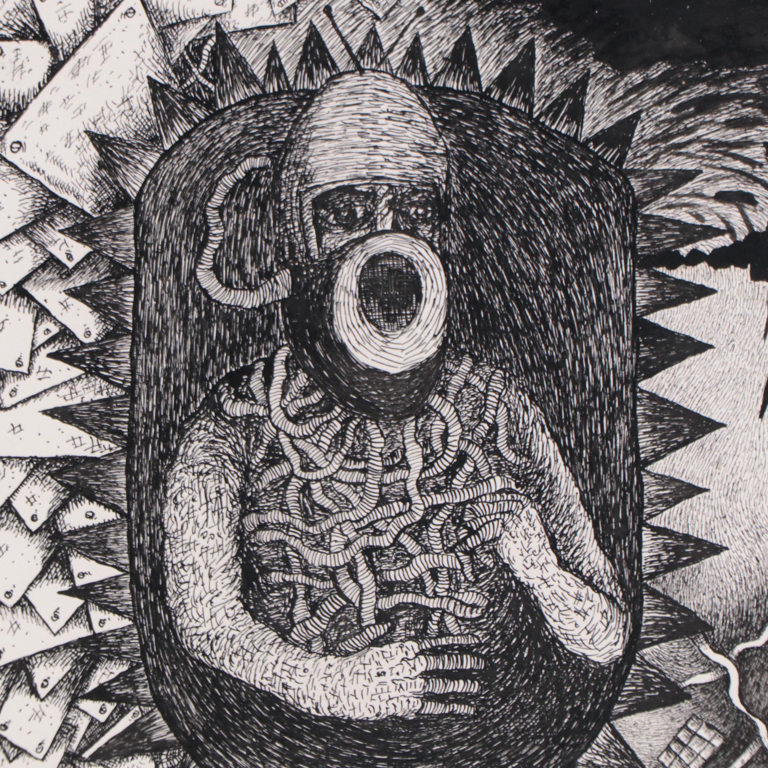 Surreal Pen and Ink Drawing, 21st Century