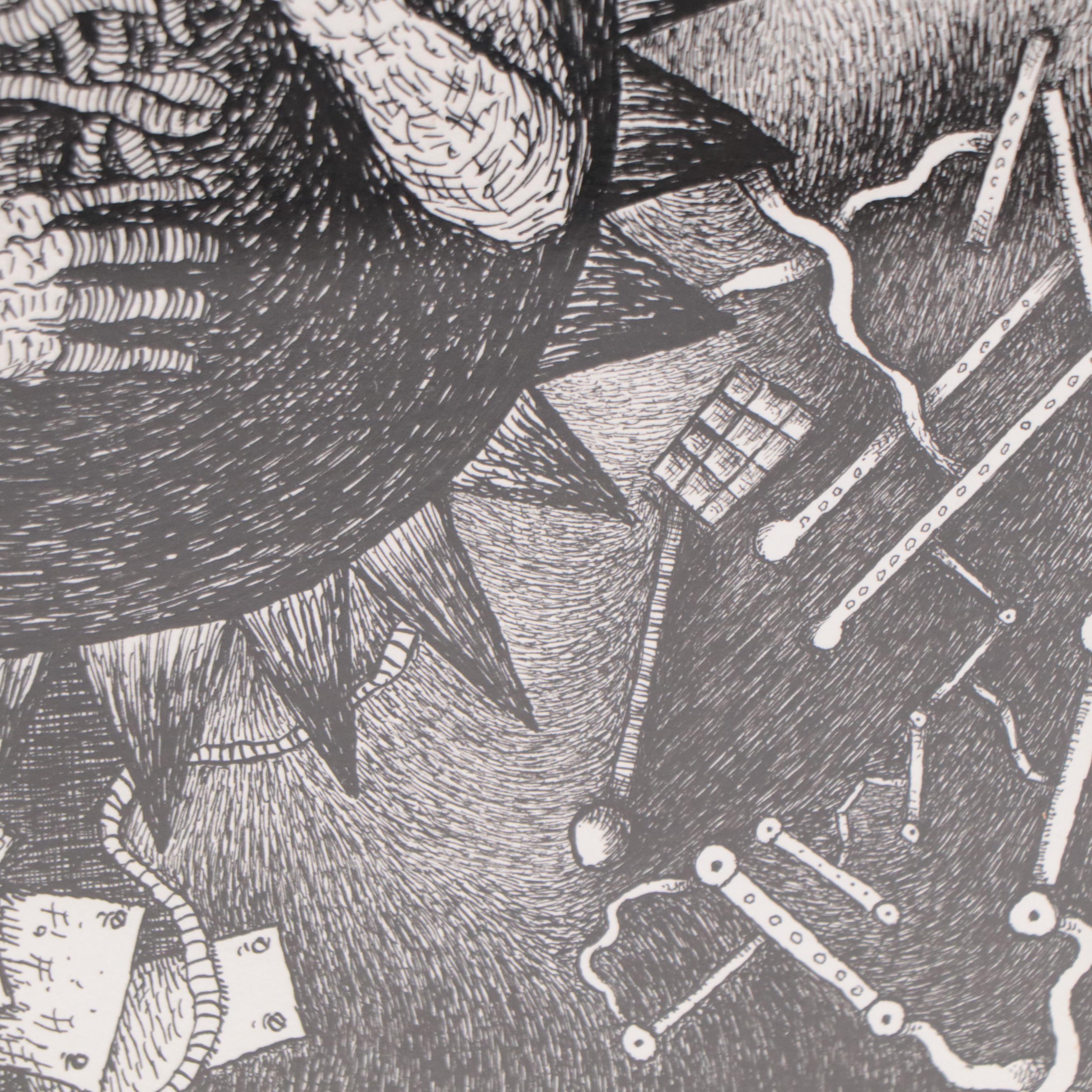 Surreal Pen and Ink Drawing, 21st Century